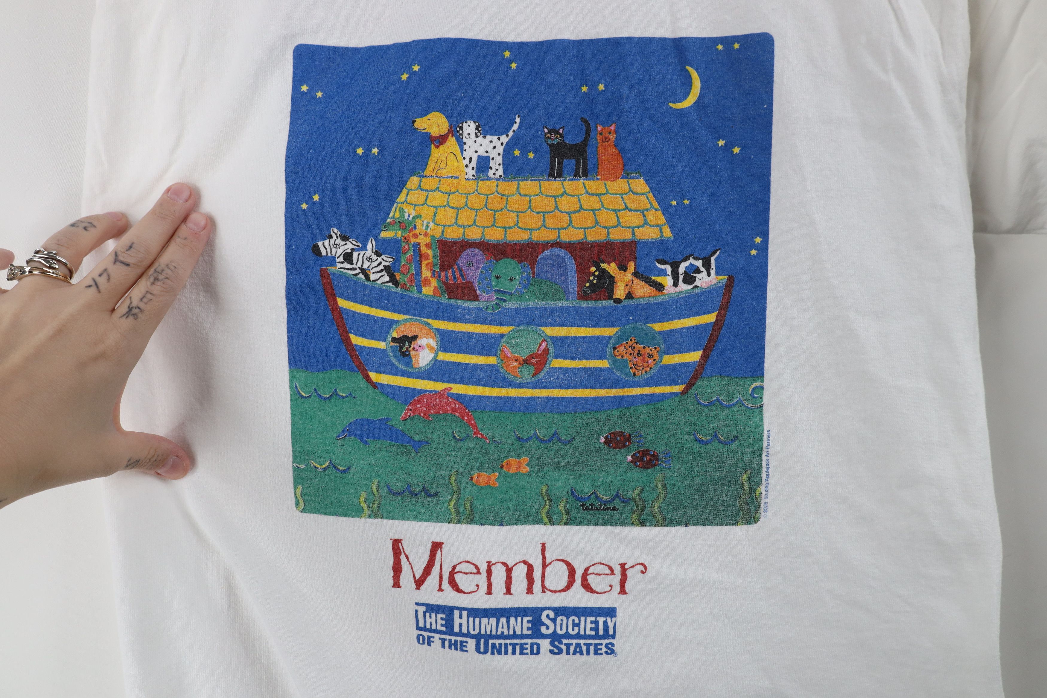 Vintage Vintage Y2K 2006 Humane Society Animal Pets T-Shirt White Size US L / EU 52-54 / 3 - 4 Thumbnail