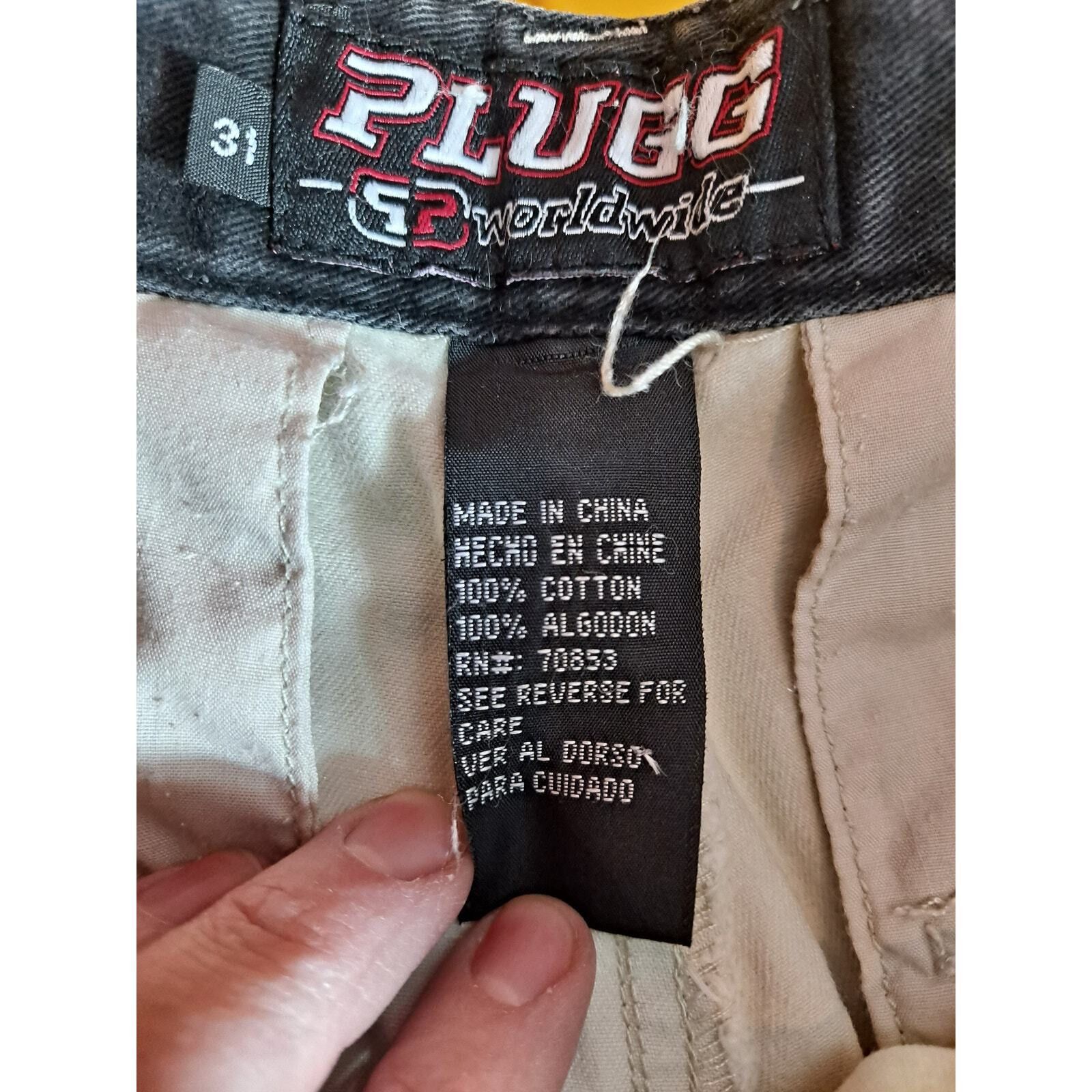 Other Plugg Worldwide Men's Cotton Streetwear Cargo Shorts Size 31 Size US 31 - 5 Thumbnail