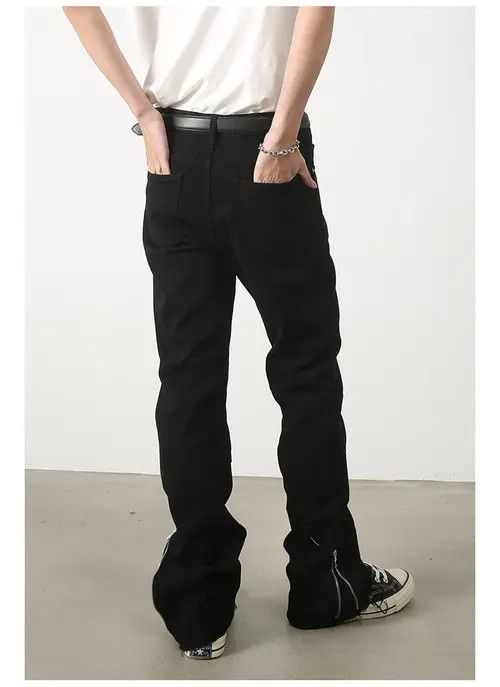 Japanese Brand Pants Men's loose straight raw edge casual flared jeans Size US 32 / EU 48 - 3 Thumbnail