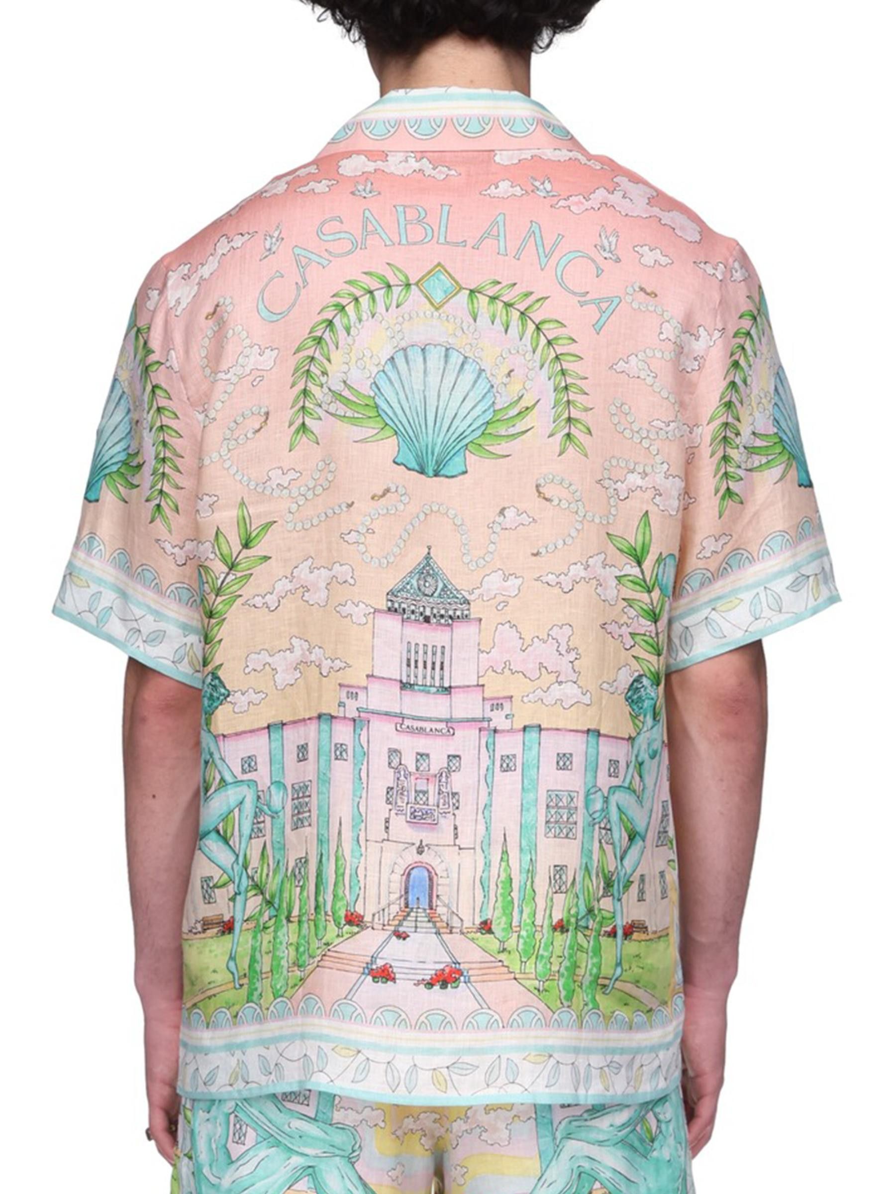 Casablanca os11x0725 Cuban Collar Short-Sleeve Shirt in Multicolor Size US M / EU 48-50 / 2 - 5 Thumbnail