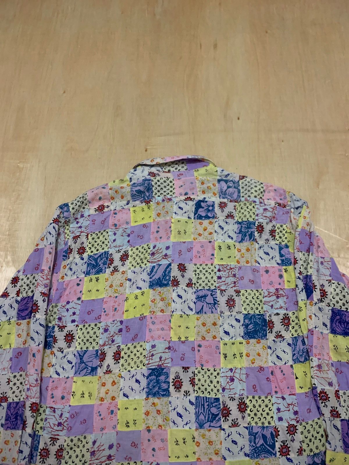Comme des Garcons × Japanese Brand Vintage D.E.U.X. Bath Palier Patchwork Shirt Size US L / EU 52-54 / 3 - 4 Thumbnail