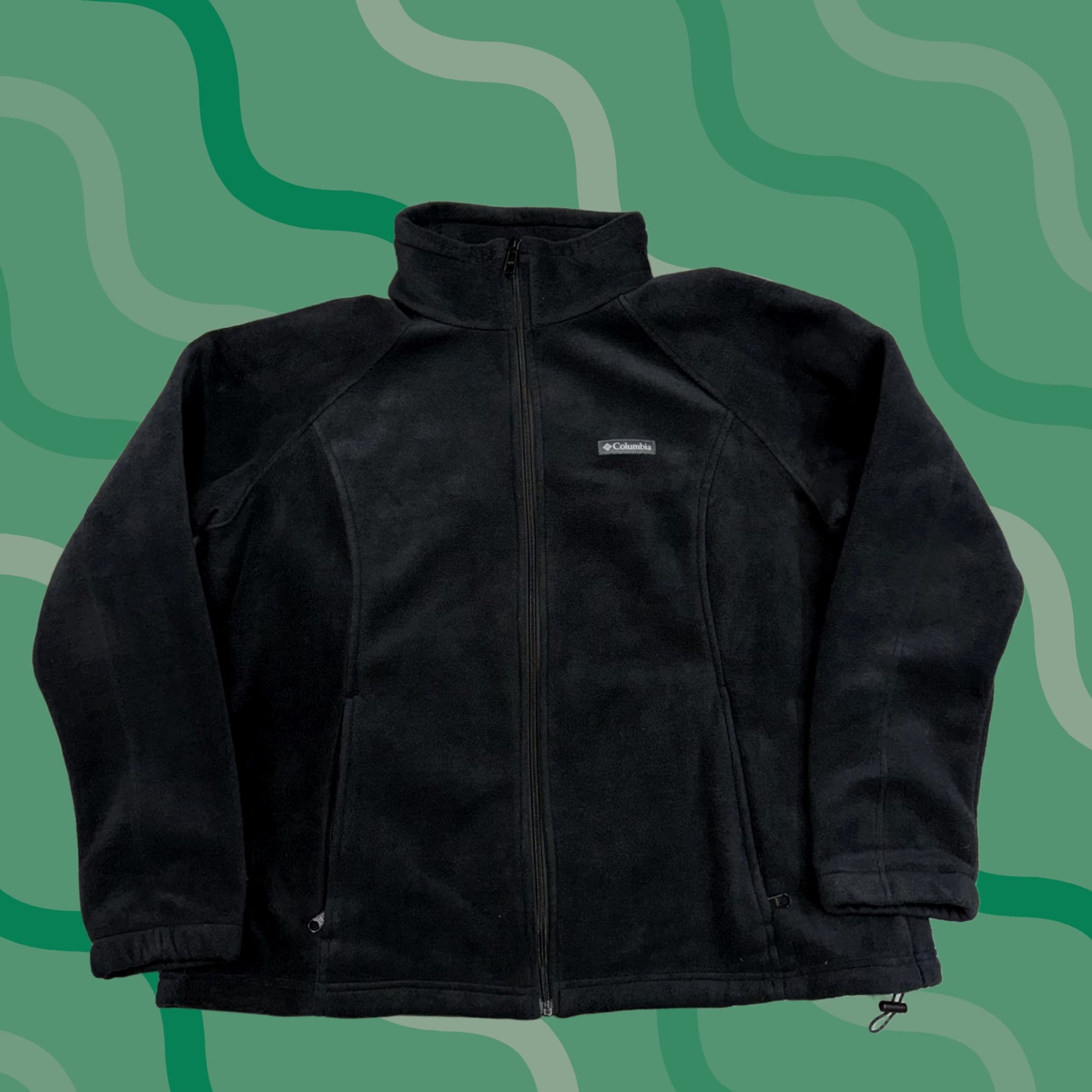 Vintage Columbia Fleece Jacket Womens 2X Black Full Zip Collared Pockets Warm Cozy Size XXL / US 16-18 / IT 52-54 - 1 Thumbnail