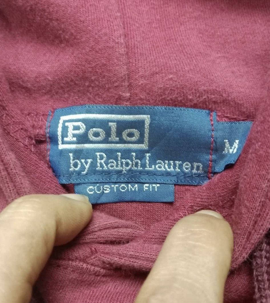 Polo Ralph Lauren Vintage Polo Ralph Lauren Big Logo Maroon Hoodie Size US M / EU 48-50 / 2 - 2 Thumbnail