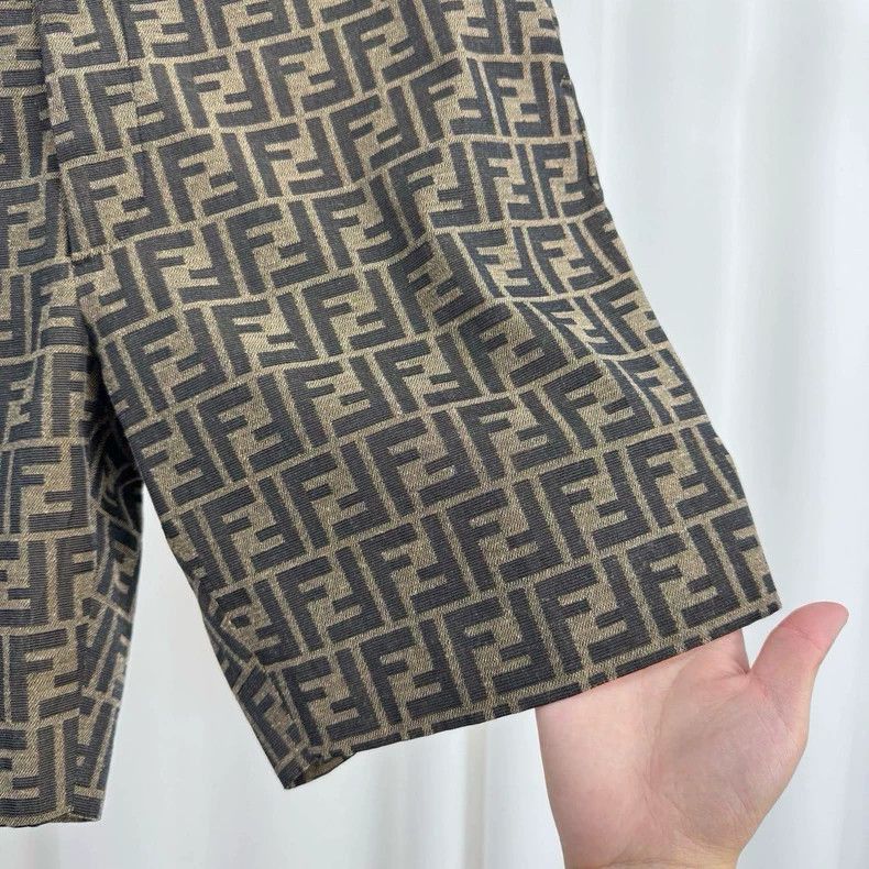 Fendi Fendi Double F Print Denim Shorts-2508 Size US 44 / EU 60 - 4 Thumbnail