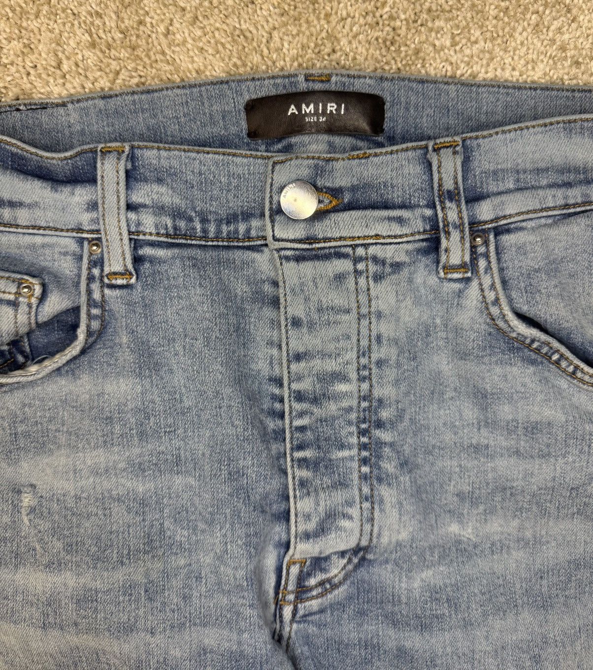 Amiri Amiri Swarovski Crystal Skinny Jeans Size US 34 / EU 50 - 4 Thumbnail