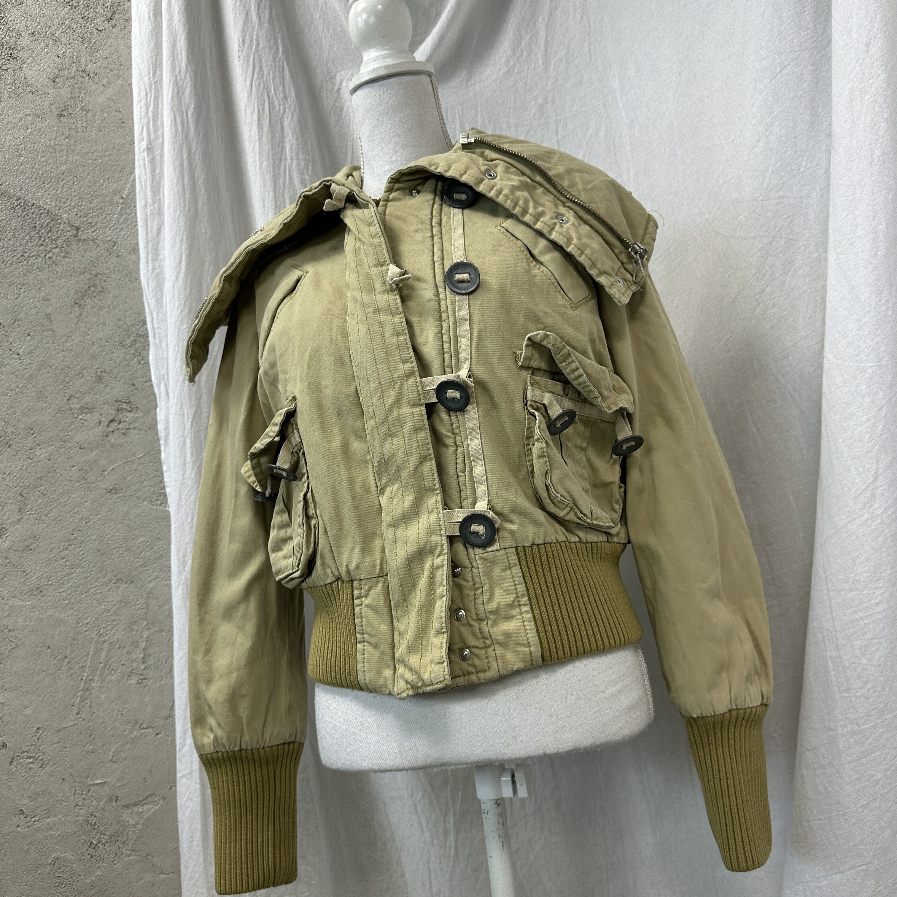 Vintage Vintage Outdoor Military Big Collar Bomber Jacket Y2K Size M / US 6-8 / IT 42-44 - 2 Thumbnail