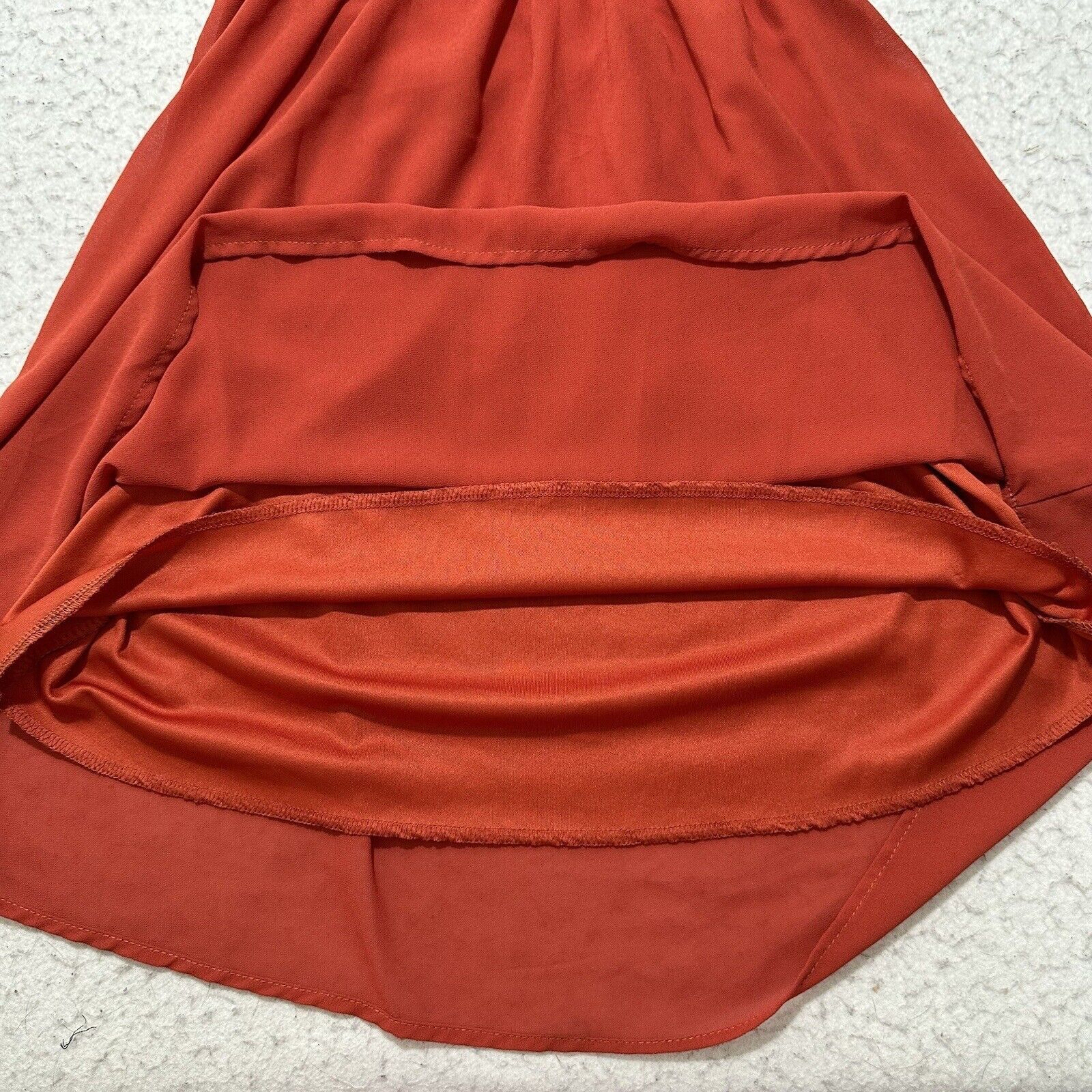 Other Papaya Large A-Line Rust Orange Dress Halter Sleeveless Size L / US 10 / IT 46 - 6 Thumbnail