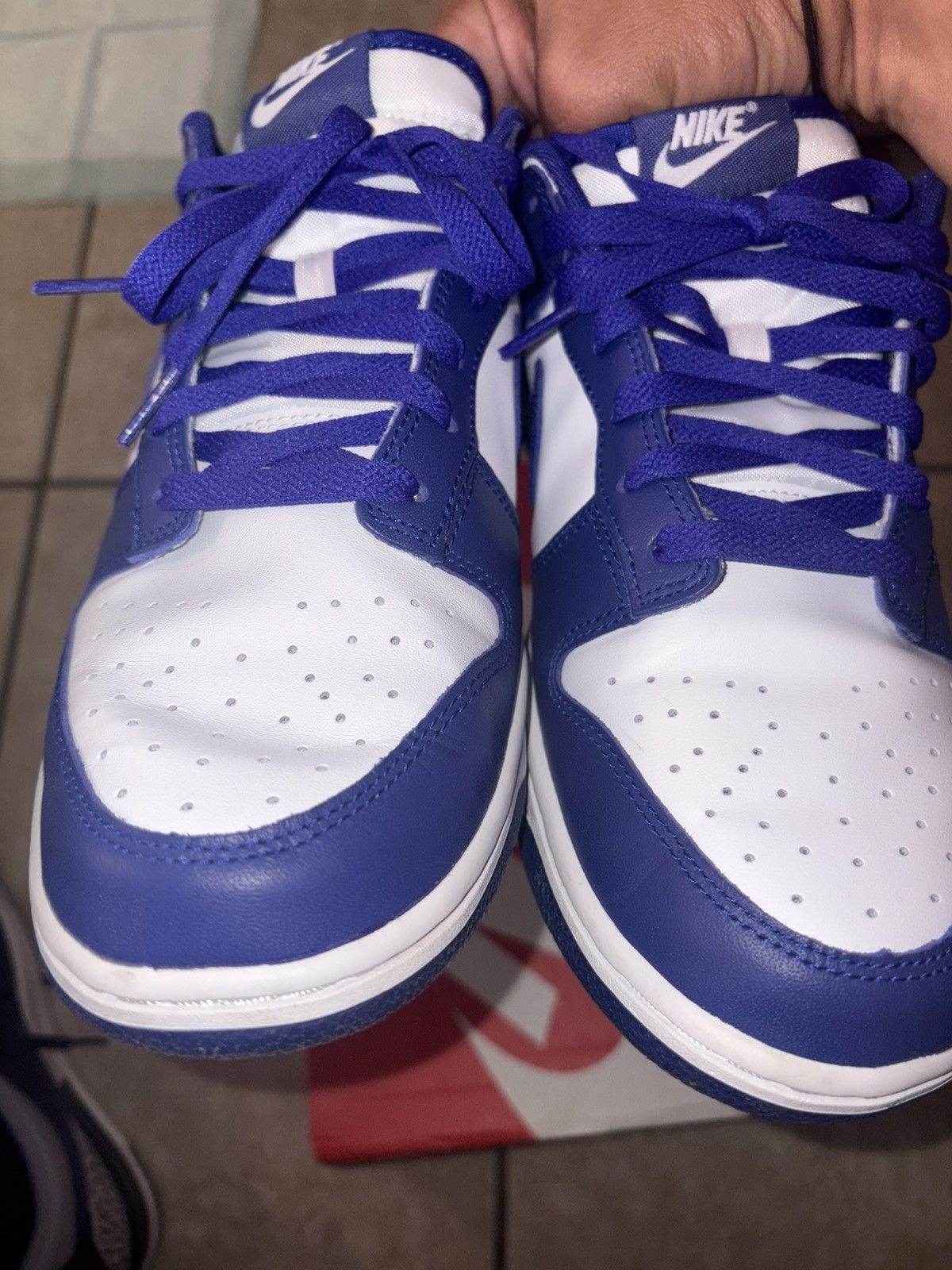 Nike Nike dunk low concord blue white size 11 supreme stussy Size US 11 / EU 44 - 4 Thumbnail