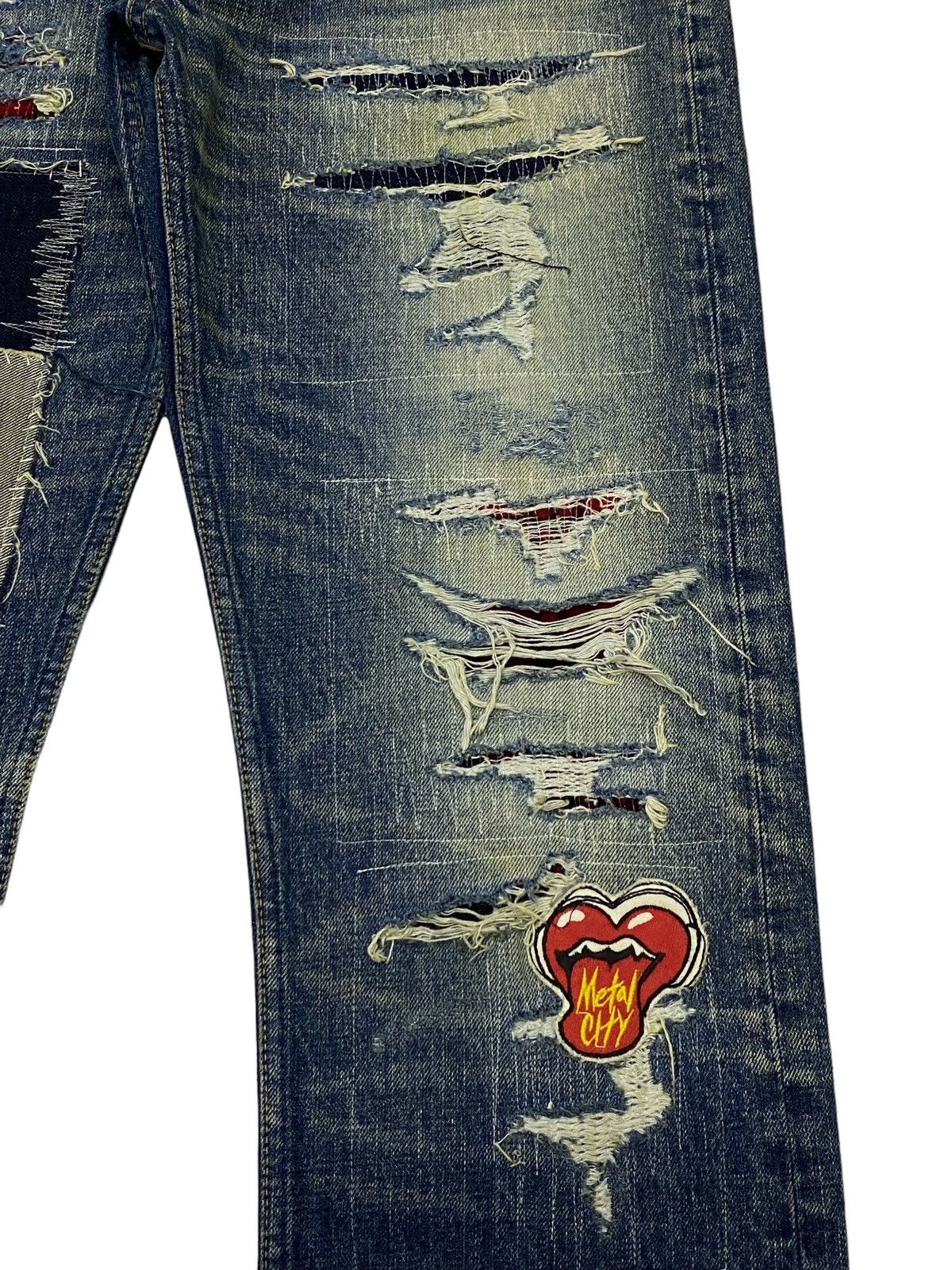 Hysteric Glamour × If Six Was Nine × Japanese Brand RNA Patchwork Distressed Denim Pants Size US 32 / EU 48 - 13 Thumbnail