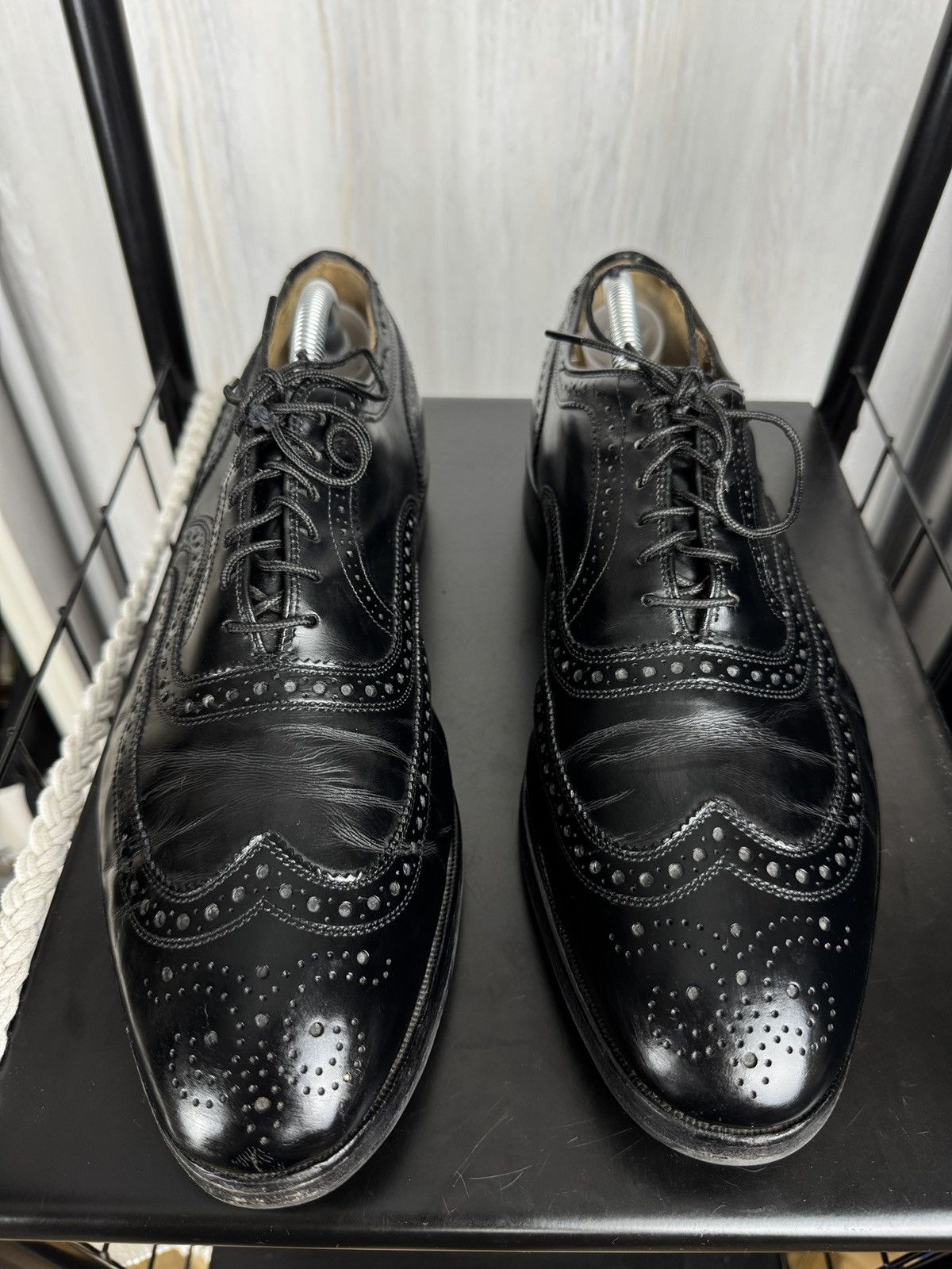 Allen Edmonds Allen Edmonds McAlister black perforated derby brogue shoes Size US 11.5 / EU 44-45 - 6 Thumbnail