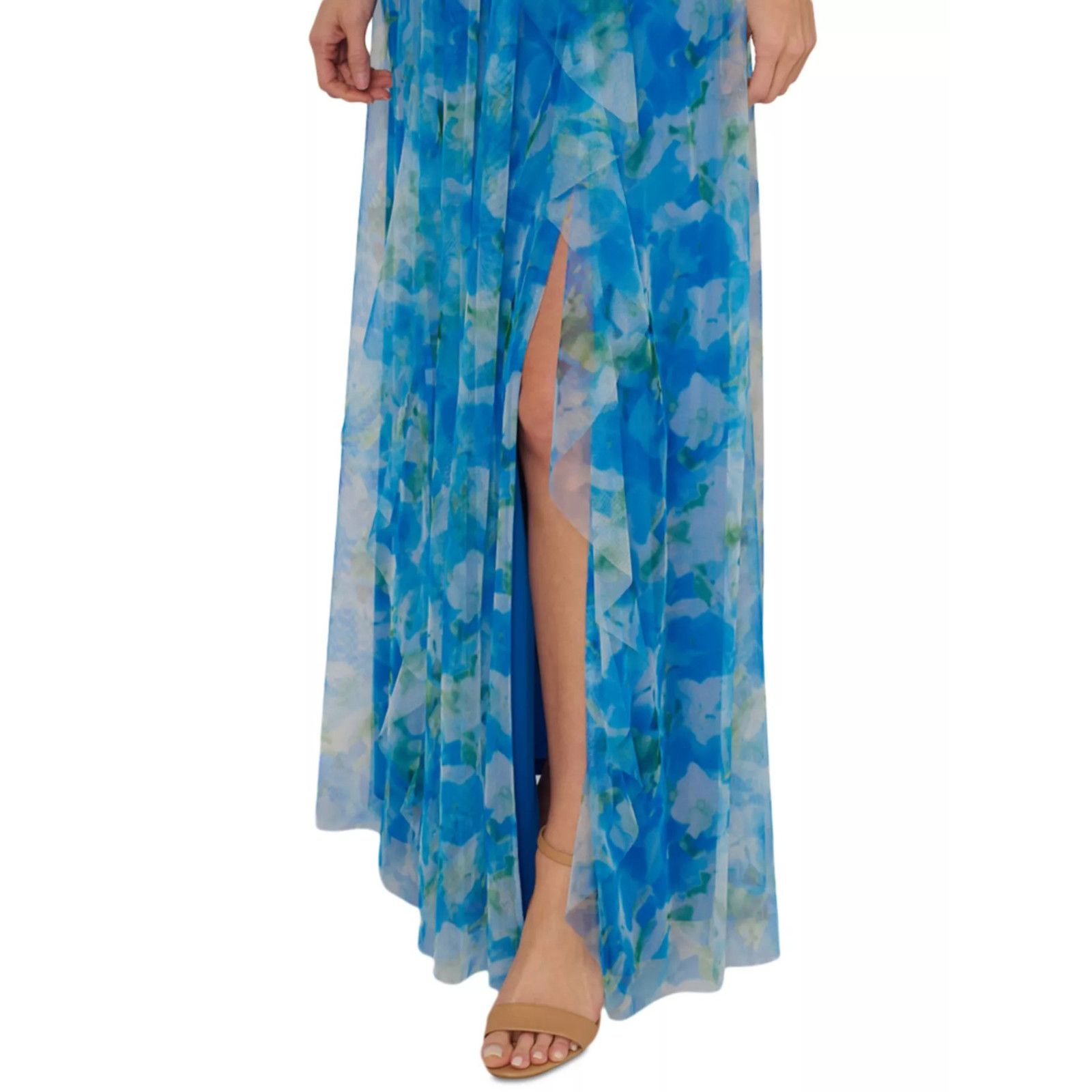 Adrianna Papell Adrianna Papell Women's Sweetpea Mixed-Media Gown, Size 12 Size XL / US 12-14 / IT 48-50 - 3 Thumbnail