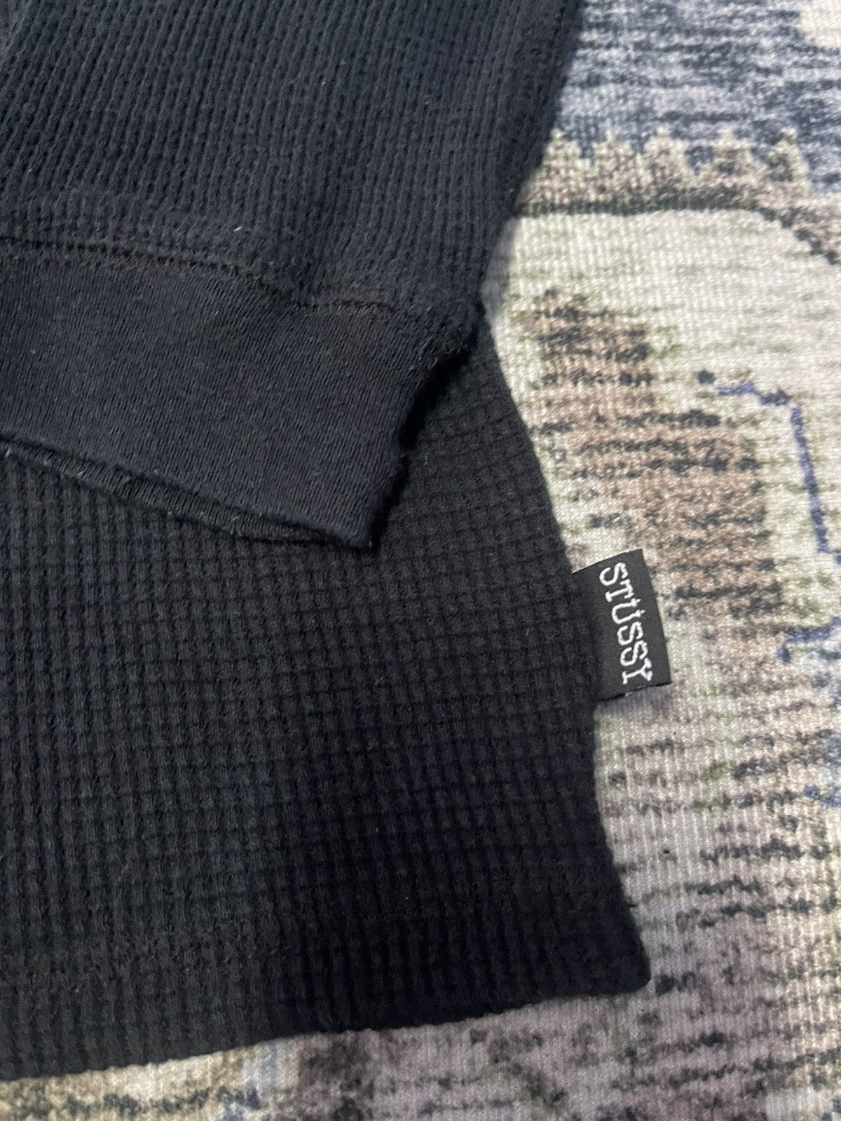 Stussy × Vintage VTG DISTRESSED STUSSY WAFER THERMAL KNIT UNITY IS OUR FORCE Size US M / EU 48-50 / 2 - 4 Thumbnail