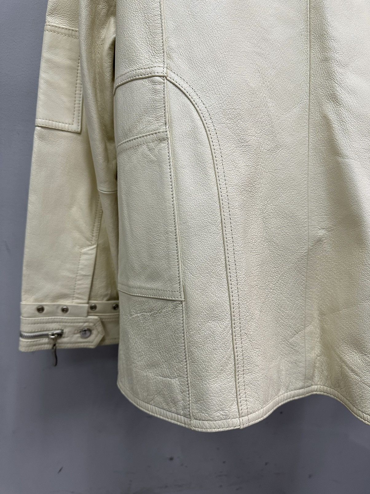 Junya Watanabe Vintage Leather Jacket Distressed Metal Zip Avant Garde JPG Size US L / EU 52-54 / 3 - 8 Thumbnail