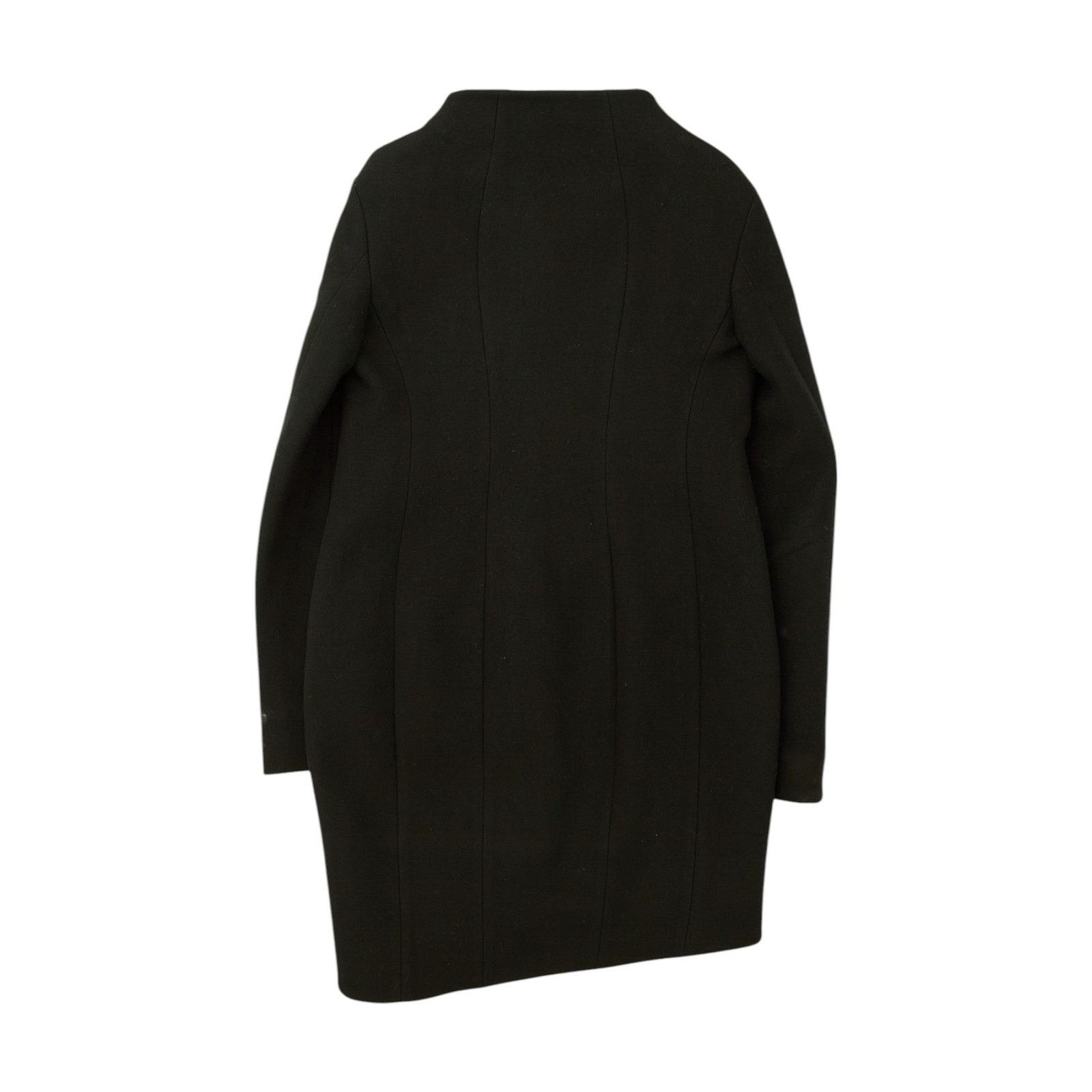 Jil Sander Grey Round Neck Wool Coat Size XXS / US 00 / IT 34 - 2 Thumbnail