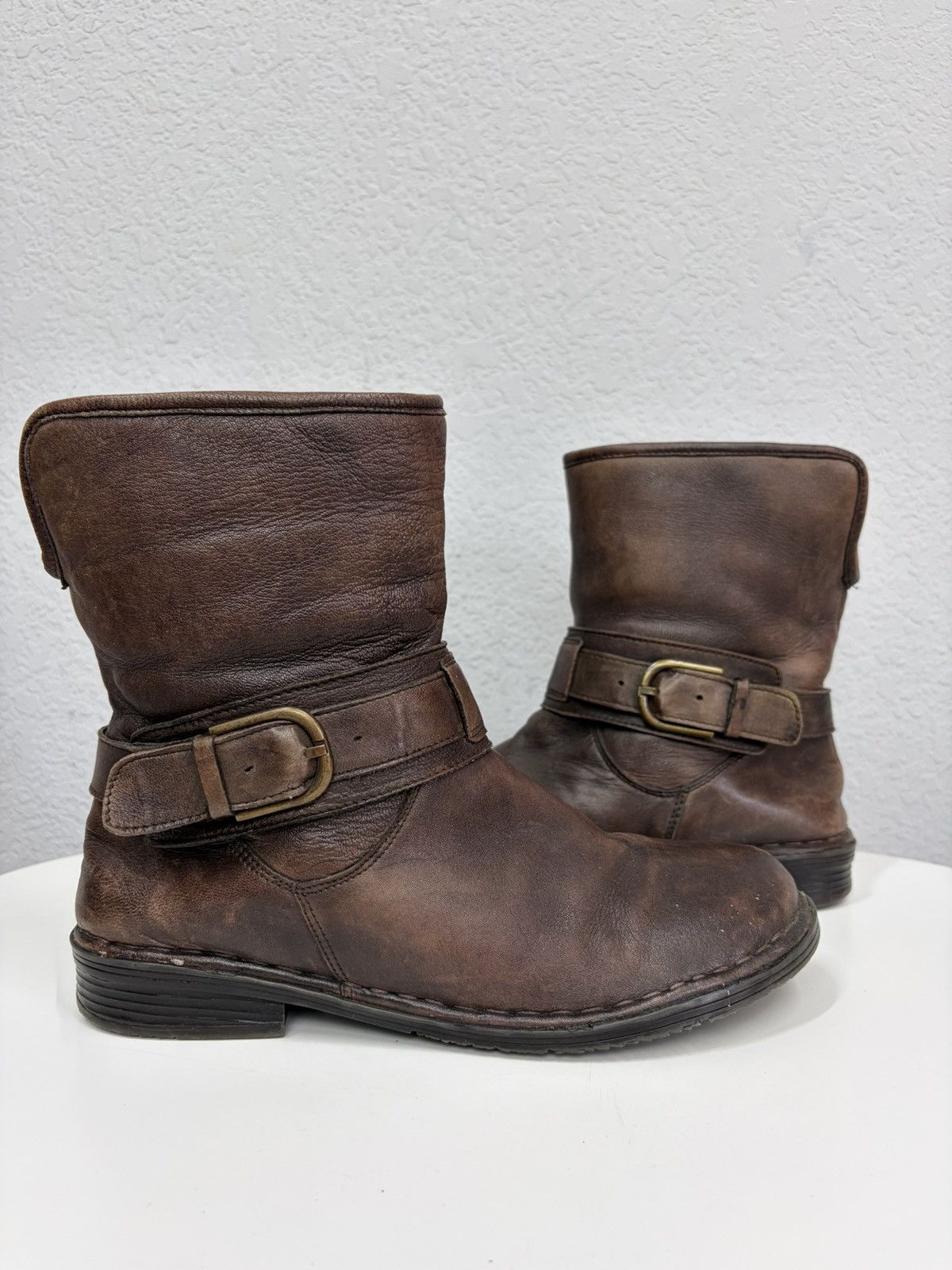A.S.98 Vintage Like Maison Margiela Belted Leather Biker Boots 00s Size US 8 / EU 41 - 10 Thumbnail