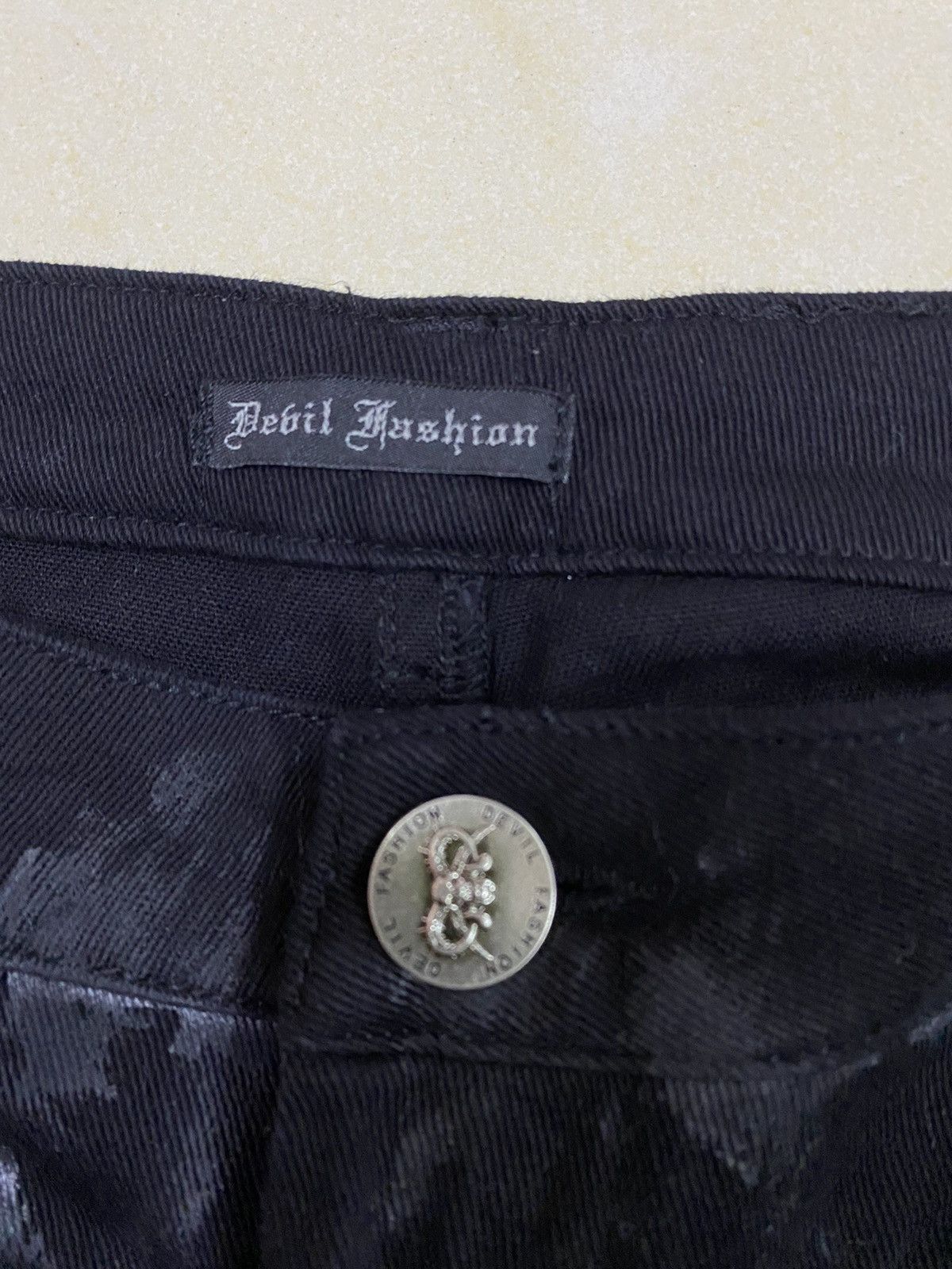 14th Addiction × Japanese Brand × Yasuyuki Ishii Punk🔥Devil Fashion Bondage Denim Size 28" / US 6 / IT 42 - 11 Thumbnail