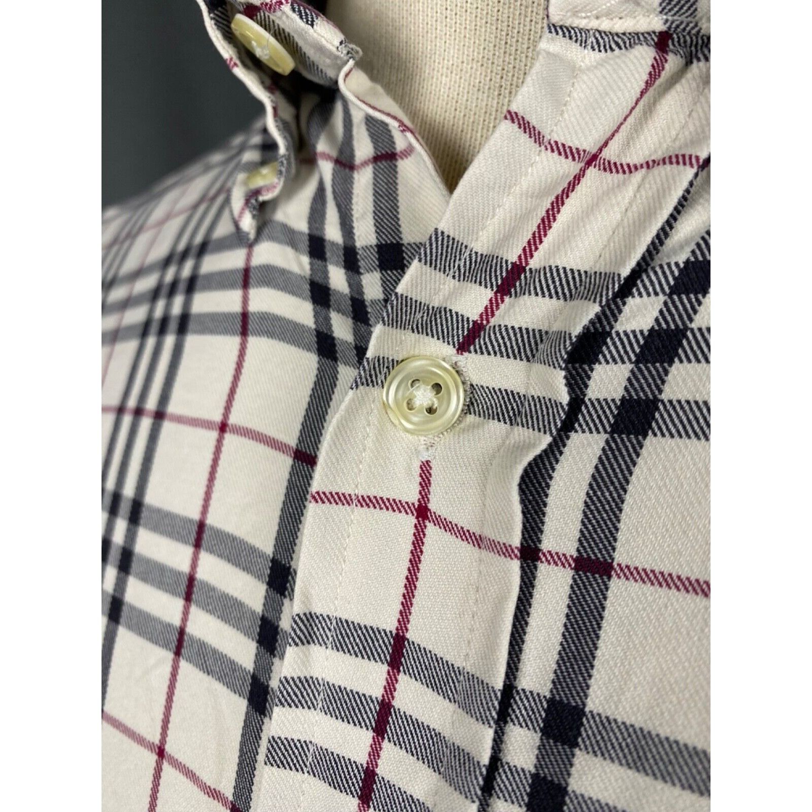 Burberry Burberry Nova Check Vintage Men's Beige Longsleeve Shirt Siz Size US L / EU 52-54 / 3 - 8 Thumbnail
