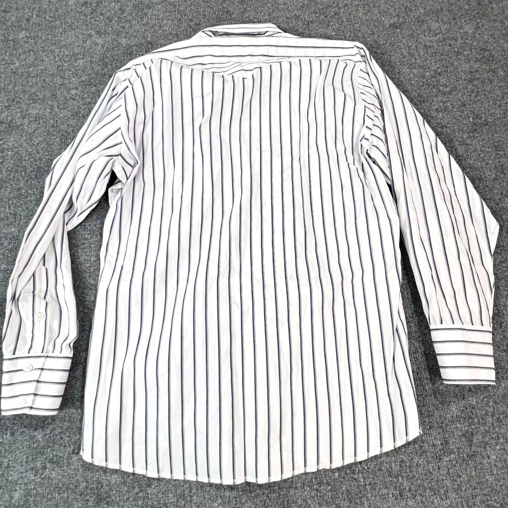 Vintage VINTAGE Panhandle Slim Shirt Mens 16 34 White Striped Cowboy Western Ranchwear USA VTG Size US L / EU 52-54 / 3 - 3 Thumbnail