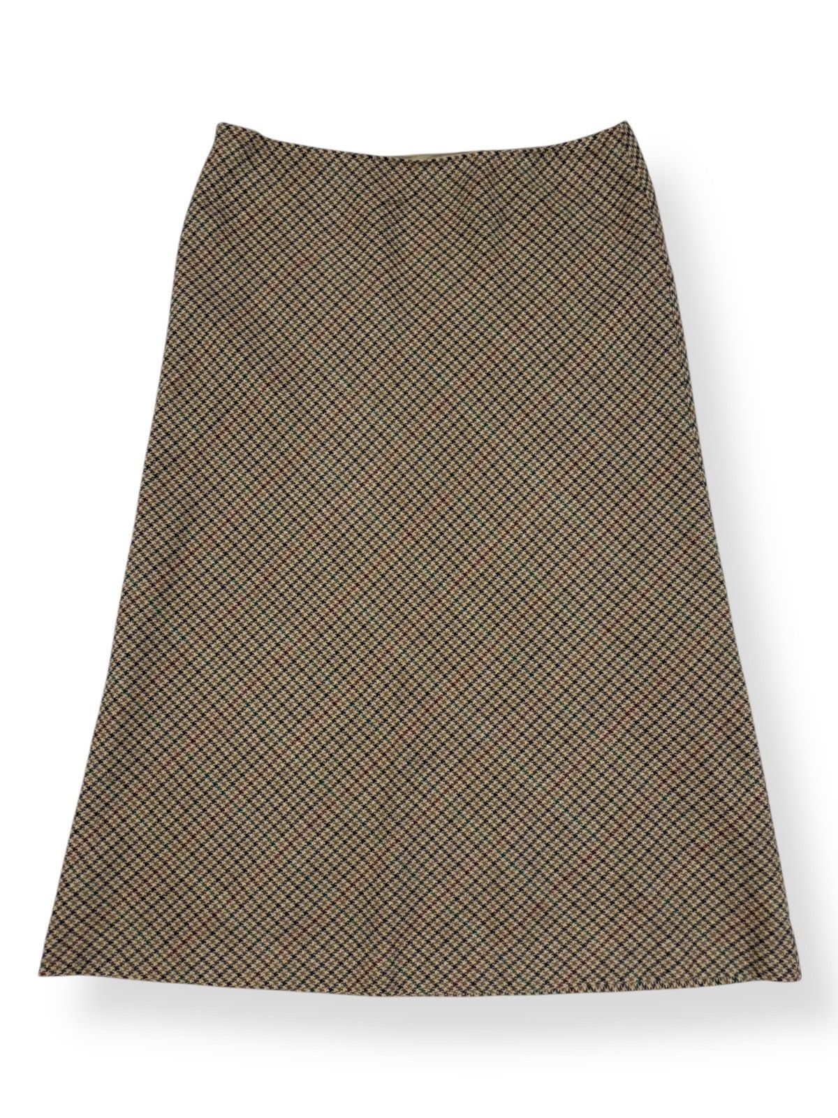 Ralph Lauren Vintage Ralph Lauren Houndstooth Pattern Wool Midi Skirt Size 30" / US 8 / IT 44 - 2 Thumbnail