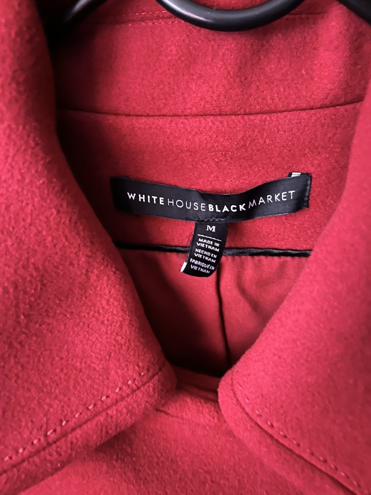 White House Black Market White House Black Market RedAsymmetrical Zip Wool-Blend Coat Size M / US 6-8 / IT 42-44 - 5 Thumbnail