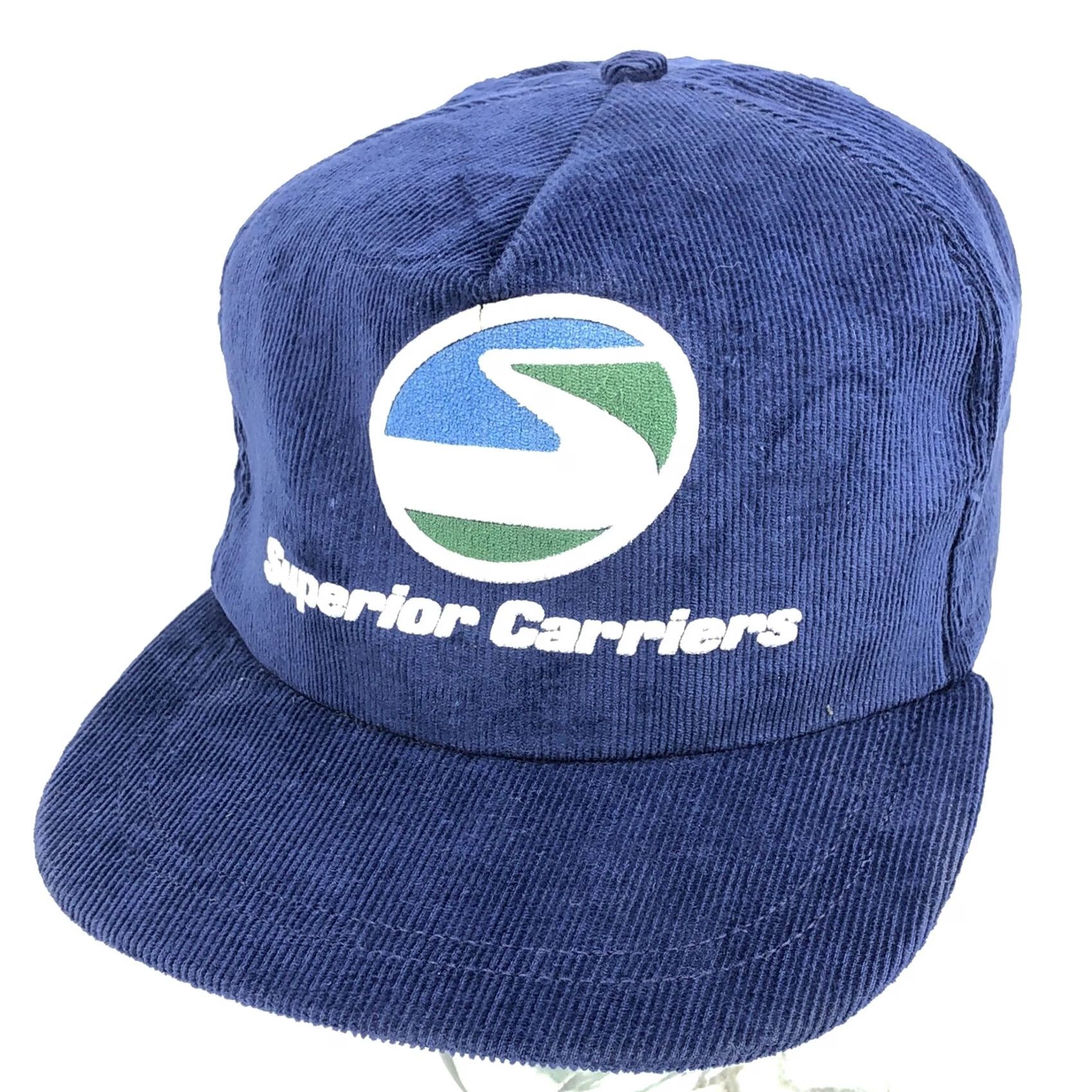 Vintage Vintage Superior Carriers Trucker Hat Cap Blue Corduroy SnapBack 80s Trucking US Size ONE SIZE - 2 Thumbnail