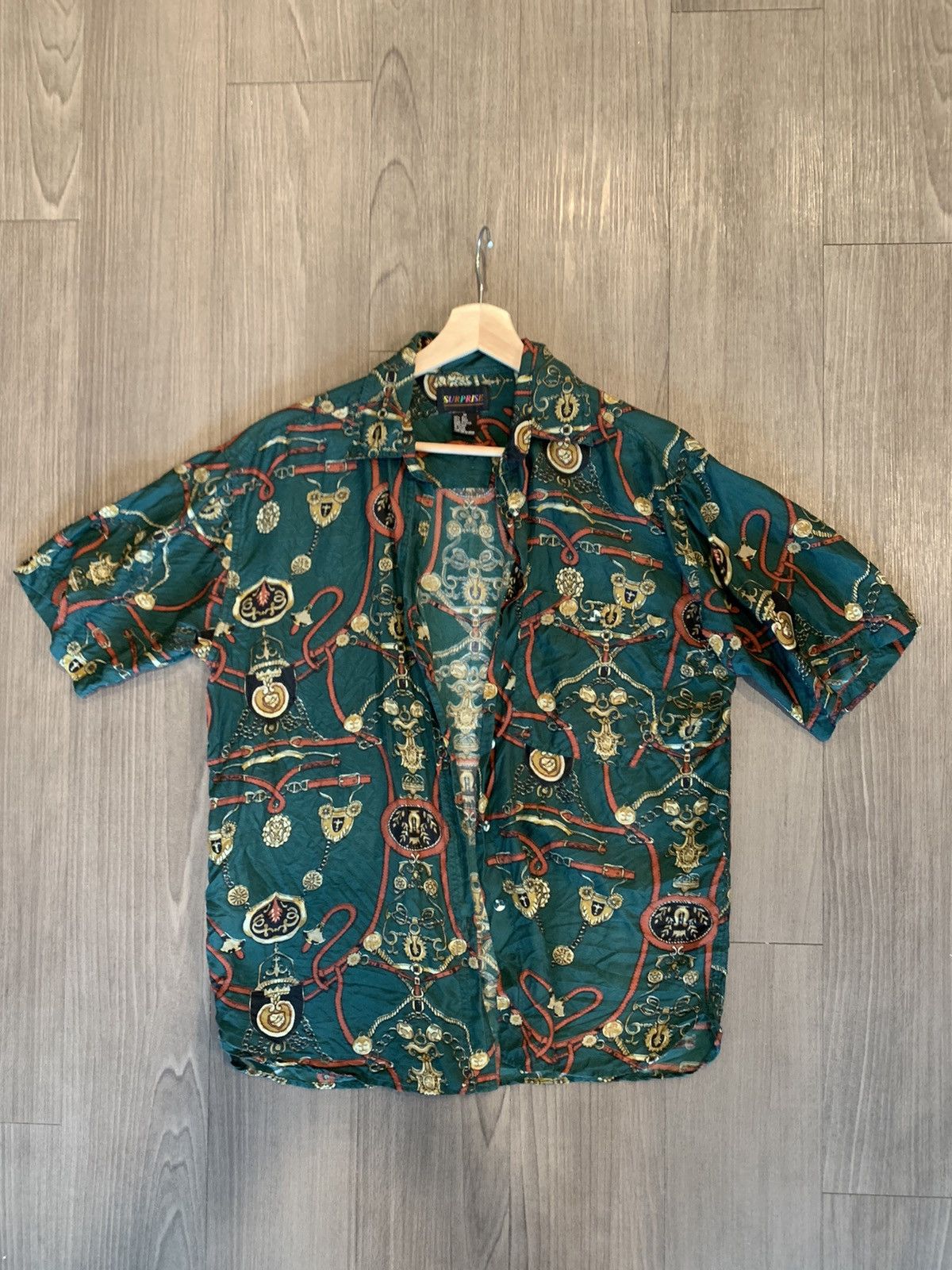 Vintage Vintage Surprise Silk Green Short Sleeve Shirt Size M Size US M / EU 48-50 / 2 - 1 Thumbnail
