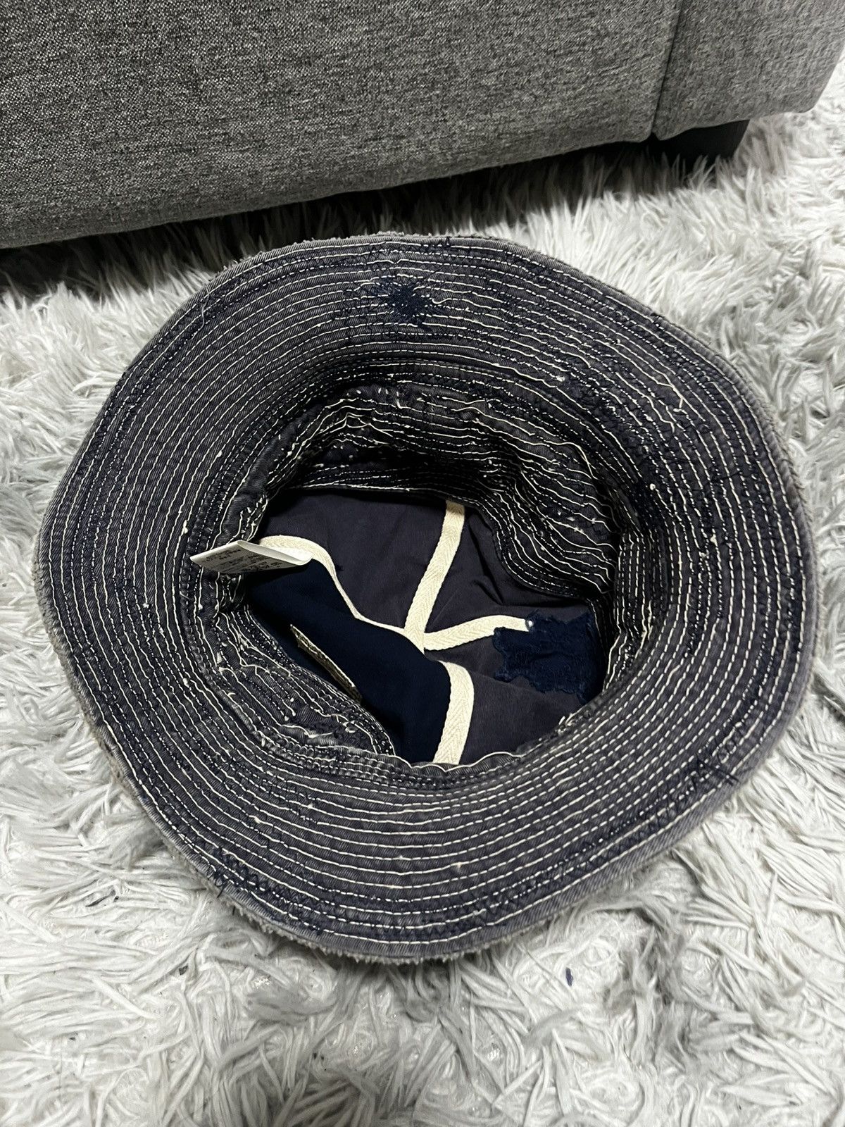 Kapital Kapital crushed hat navy Size ONE SIZE - 3 Thumbnail