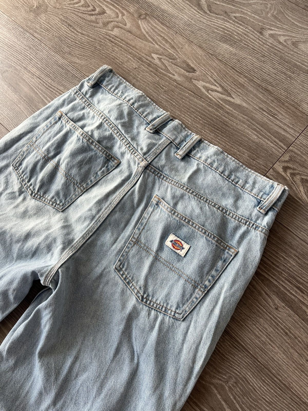 Dickies × Japanese Brand ‼️Dickies Box Logo Baggy Mom Lite White Denim Jeans‼️ Size US 32 / EU 48 - 12 Thumbnail