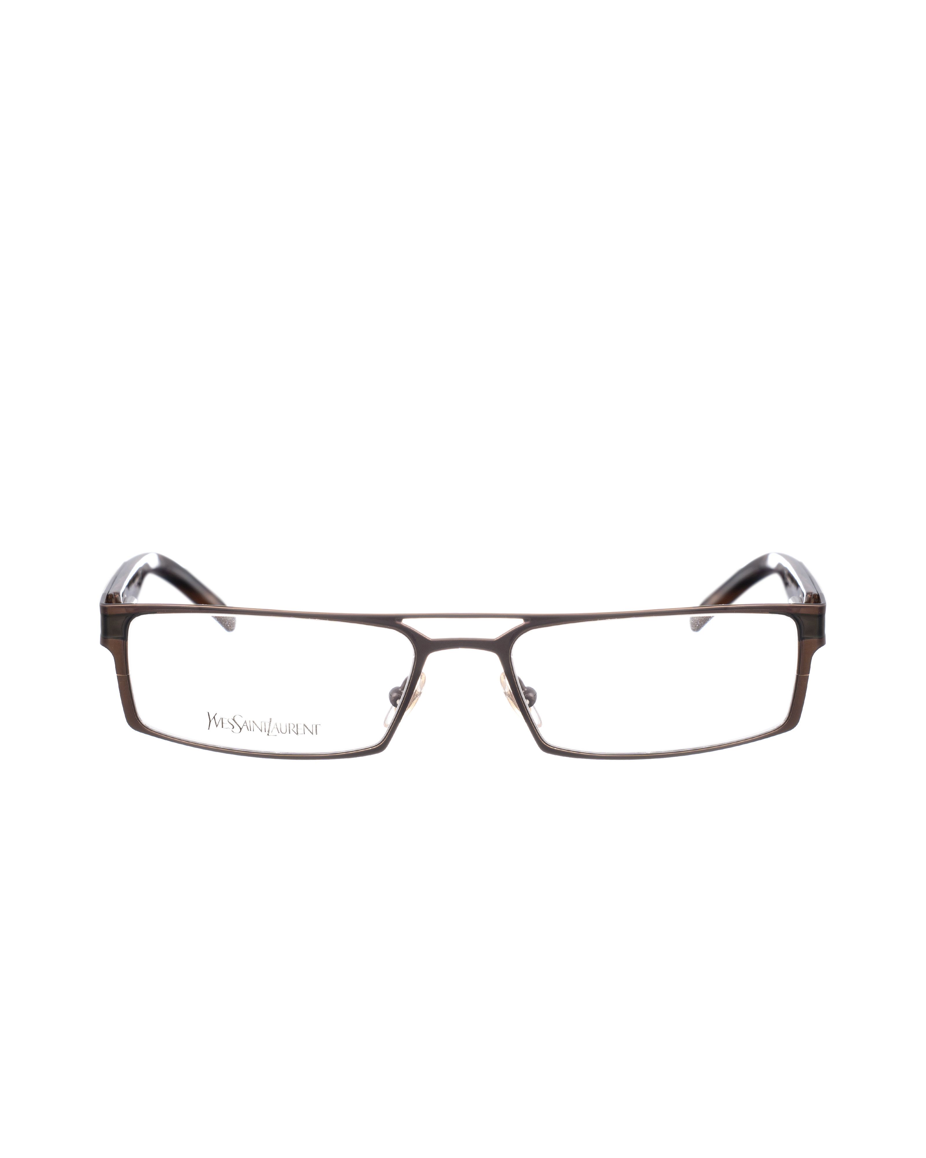 Yves Saint Laurent Yves Saint Laurent 00s Metallic Brown Aviator Type Glasses Size ONE SIZE - 2 Thumbnail