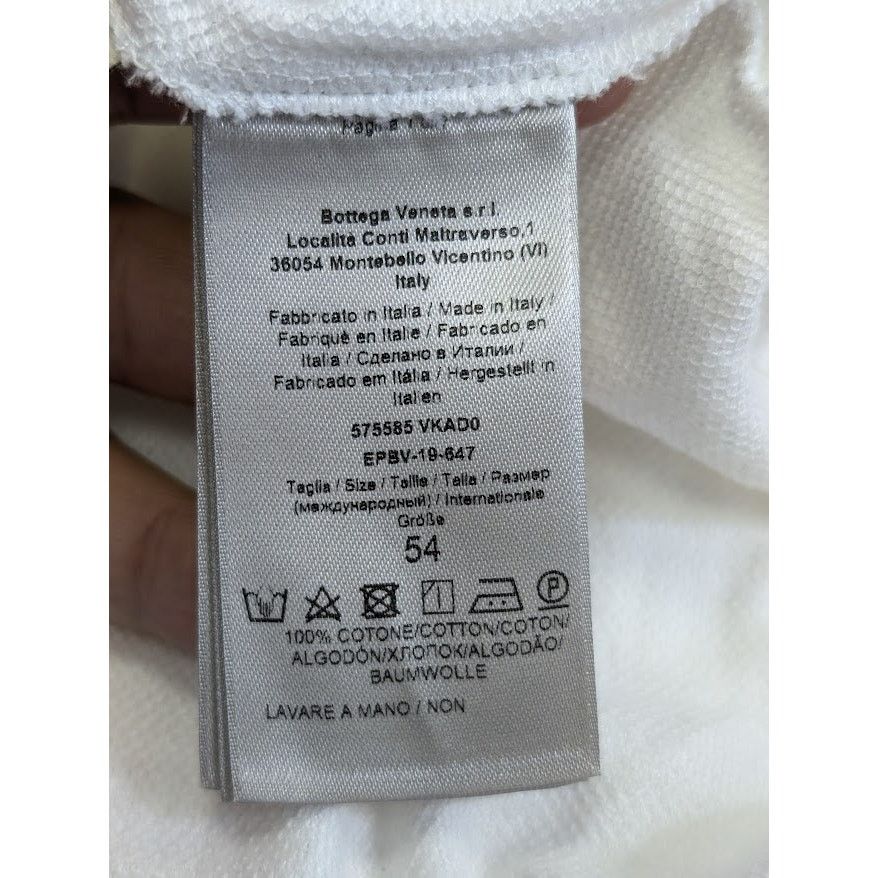 Bottega Veneta o1rshd1 New Piquet Jersey Polo T-Shirt in Optic White Size US L / EU 52-54 / 3 - 16 Thumbnail