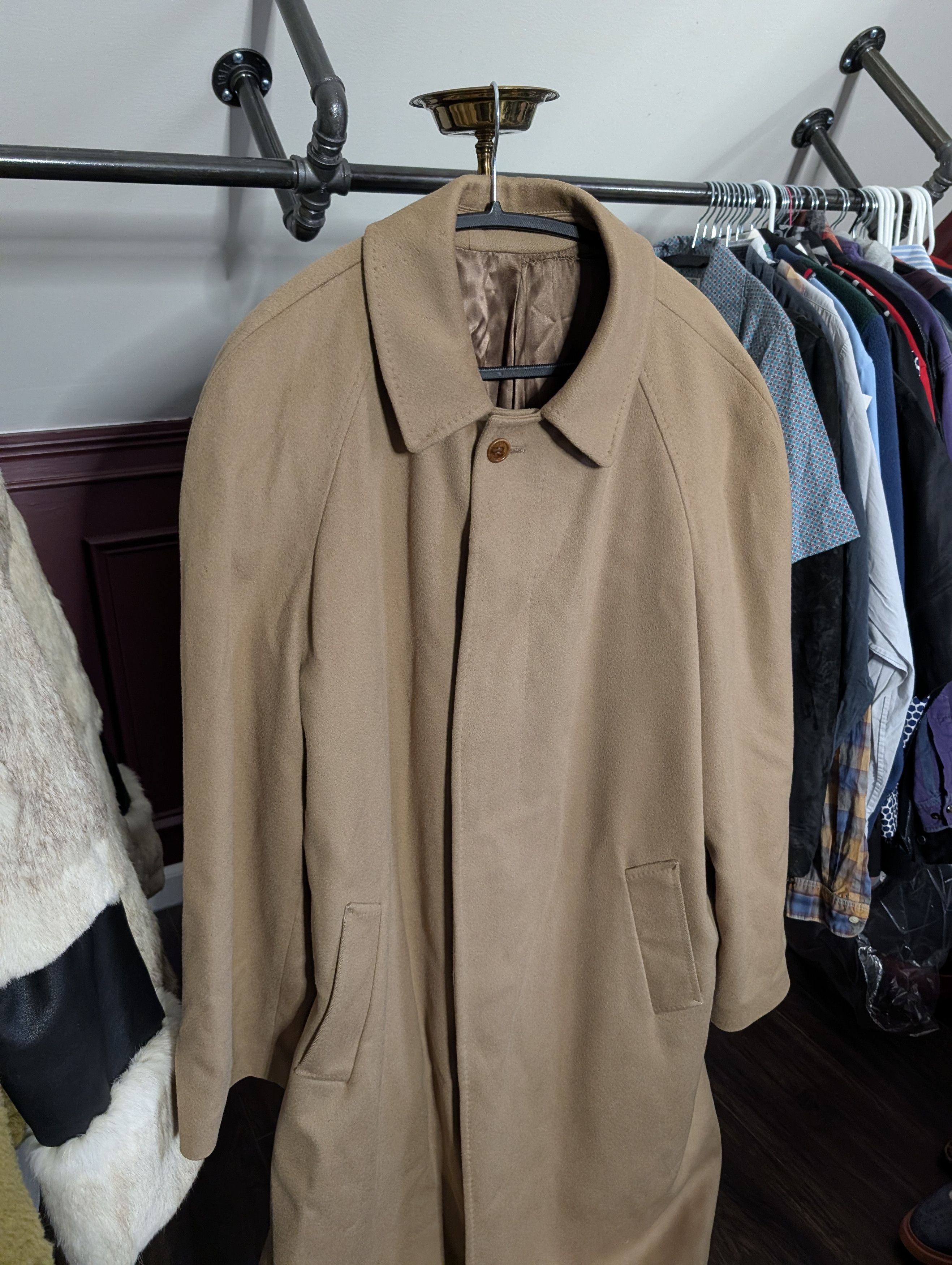 PIACENZA 1833 Piacenza Caesar virgin wool fleece camel overcoat 52R Size US XL / EU 56 / 4 - 2 Thumbnail