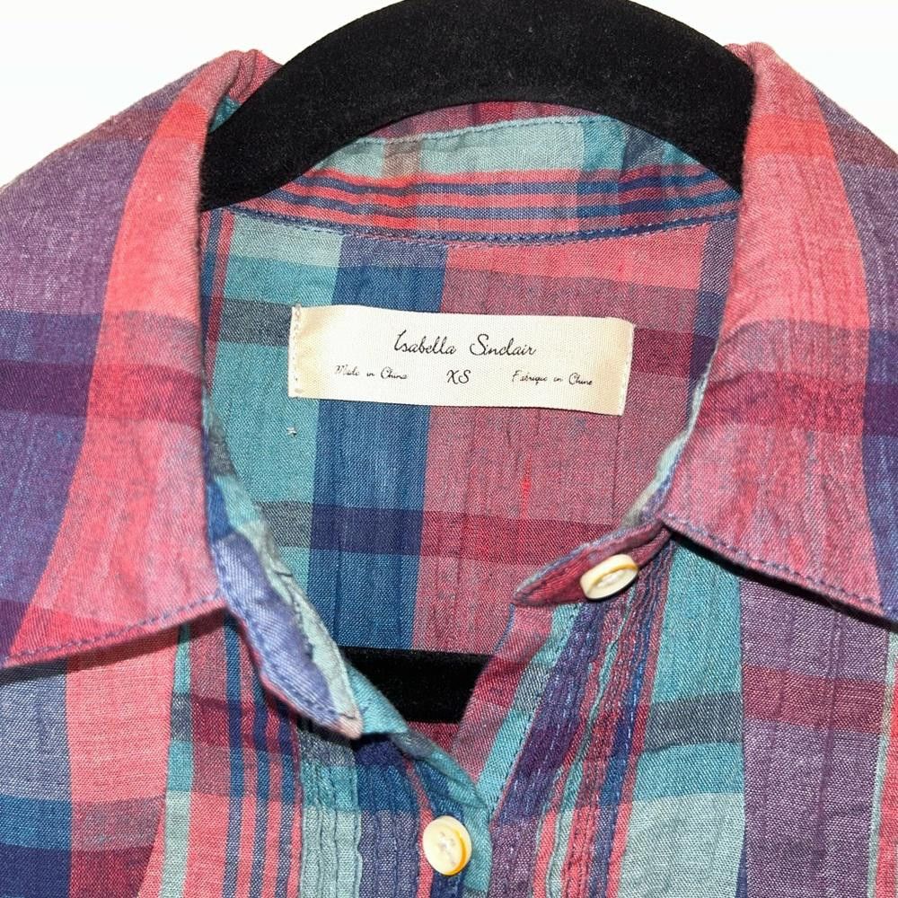 Designer Anthropologie l Isabella Sinclair Tillie Plaid Dress XS Size XS / US 0-2 / IT 36-38 - 7 Thumbnail