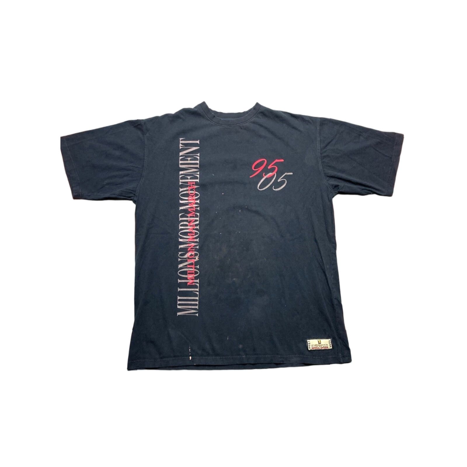 Vintage VINTAGE Million Man March t shirt 10 year anniversary 2005 faded black Adult XXL T-Shirt Men Black 2005 Million Man March Mens XXL T-Shirt Size US XXL / EU 58 / 5 - 1 Thumbnail