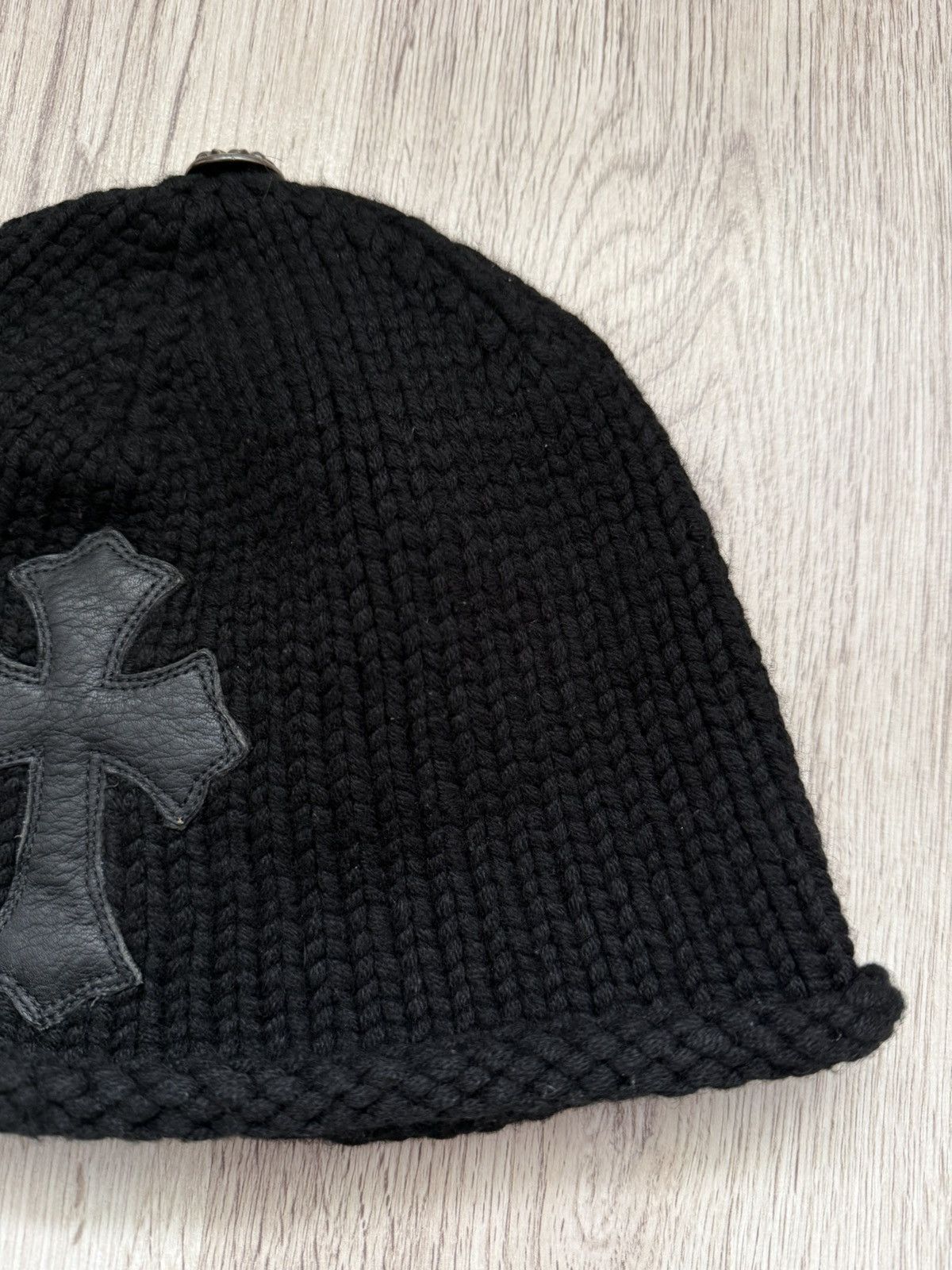 Chrome Hearts Vintage 1995 Chrome Hearts Cashmere Beanie • Silver Button Size ONE SIZE - 3 Thumbnail