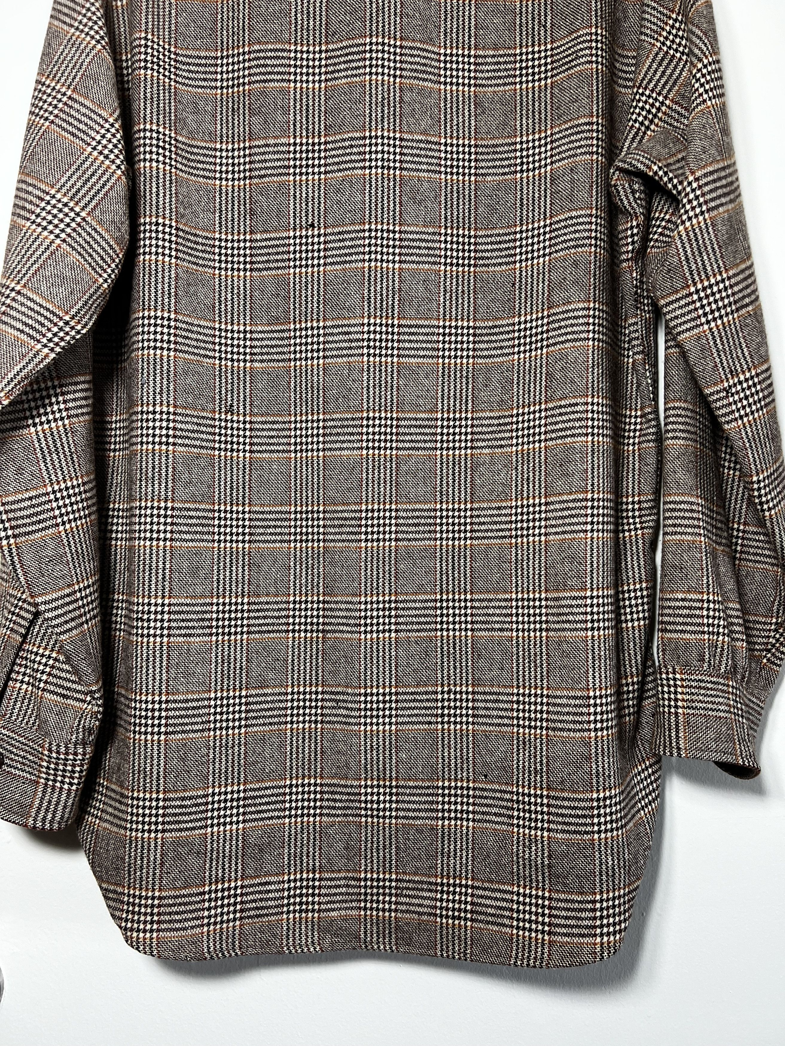 Pendleton × Vintage Vintage 1960's-1970's Pendleton Brown Plaid Shirt Size US M / EU 48-50 / 2 - 8 Thumbnail