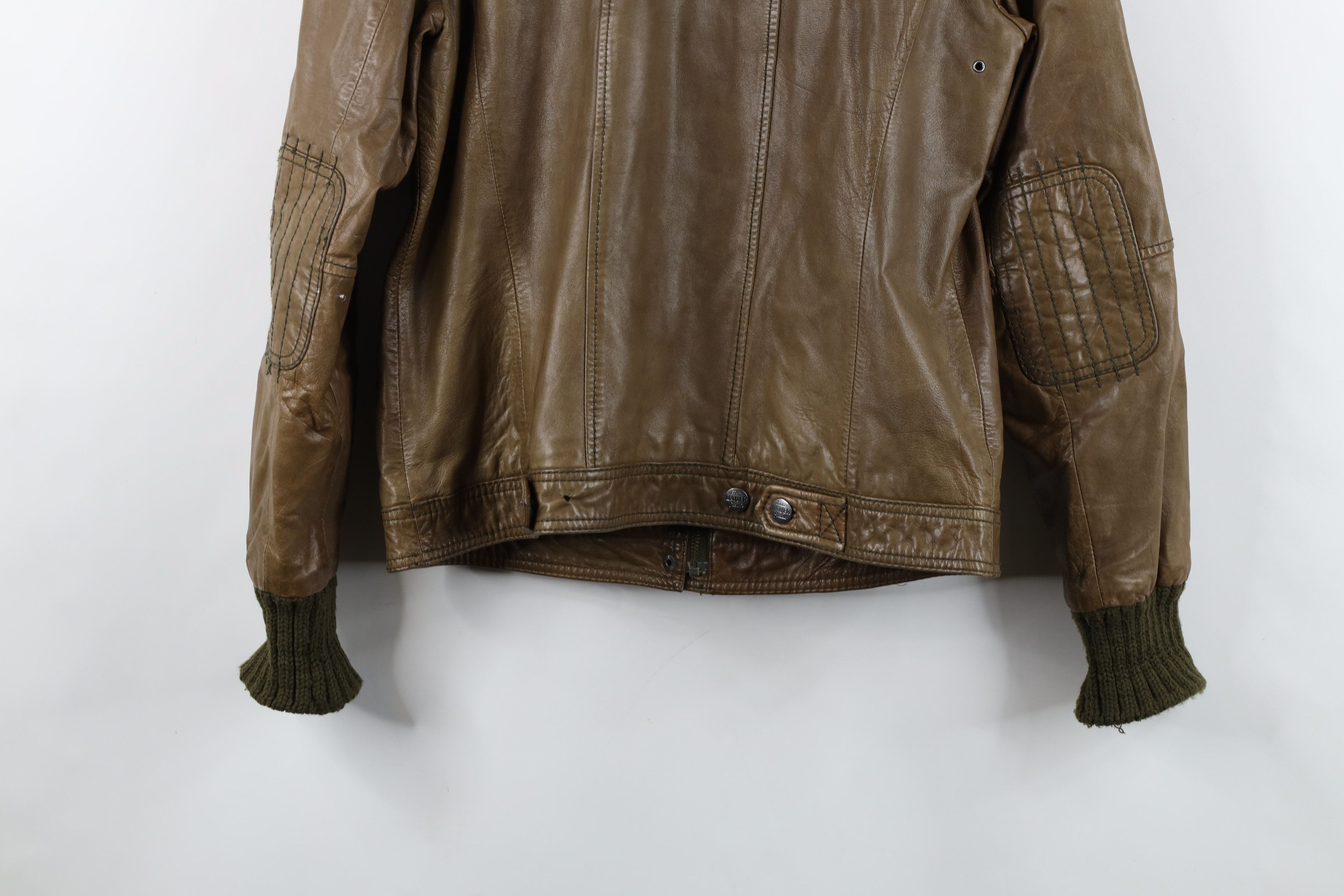 Eddie Bauer Vintage Eddie Bauer Leather Full Zip Bomber Jacket Breen Size L / US 10 / IT 46 - 15 Thumbnail