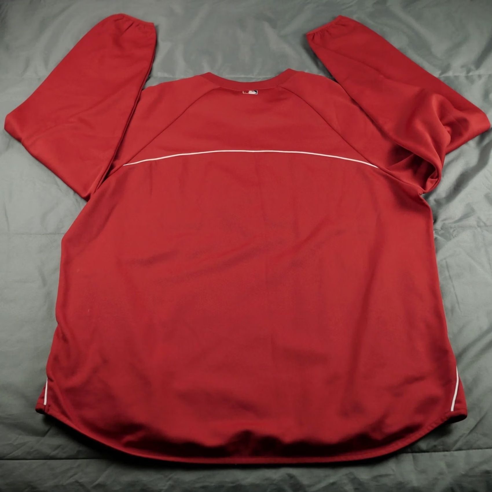MLB VINTAGE? No. Washington Nationals Pullover Mens XL Red Majestic Therma Base MLB Baseball Sweater Size US XL / EU 56 / 4 - 6 Thumbnail