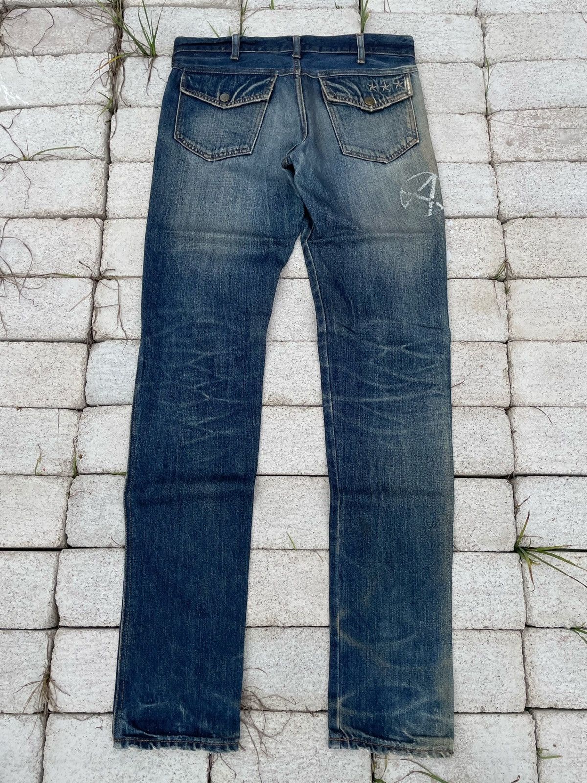 Boycott × If Six Was Nine × Japanese Brand Boycott 3 Stars Mud Wash Clawmark Distressed Denim (A23) Size US 31 - 2 Thumbnail