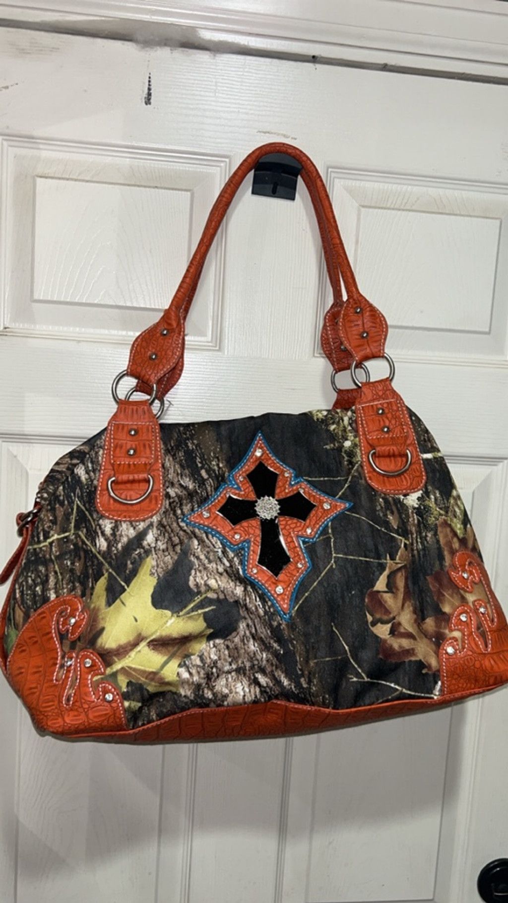 Other Women's YESIR Camo & Orange Cross duffle Bag One Size Size ONE SIZE - 1 Thumbnail