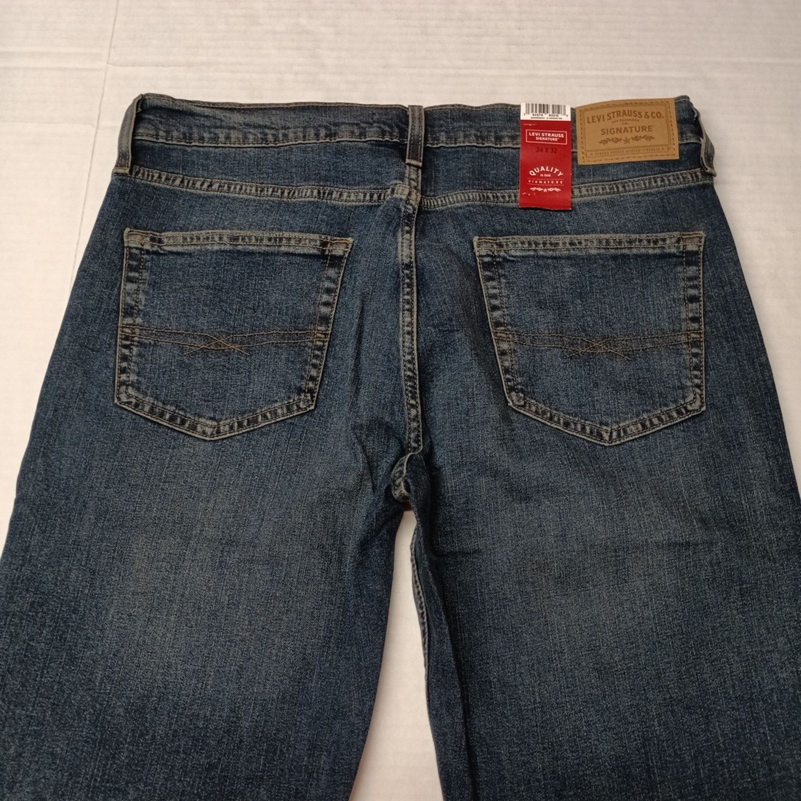 Levi's Signature Levi Straight Jeans Men's 34x32 Blue Ultimate Flex Size US 34 / EU 50 - 9 Thumbnail