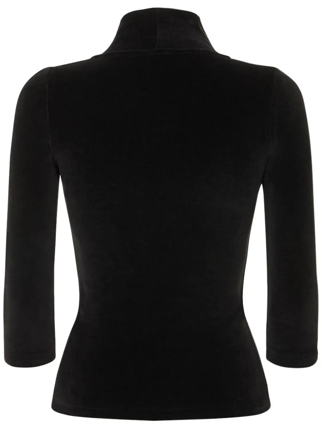 Balenciaga o1bcso1str1124 Scarf Fitted Turtleneck Blouse in Black Size L / US 10 / IT 46 - 2 Thumbnail