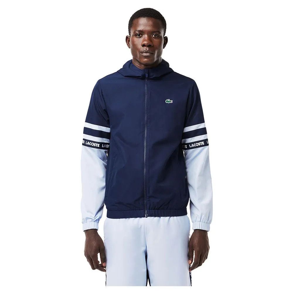 Lacoste o1s22i1n1124 Contrasting Sleeves Sporty Jacket Size US M / EU 48-50 / 2 - 2 Thumbnail