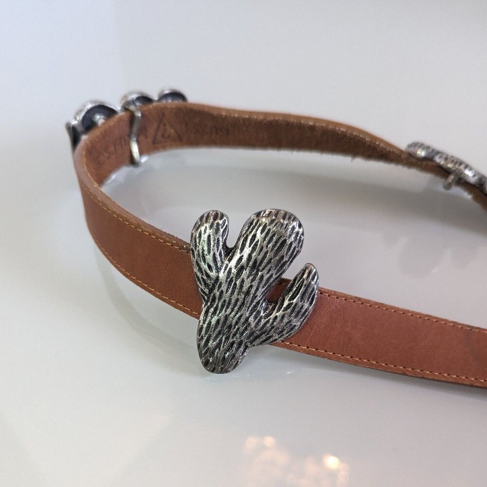 Guess Guess Vintage Leather Belt Metal Cactus Snake Chili Pepper Size ONE SIZE - 8 Thumbnail