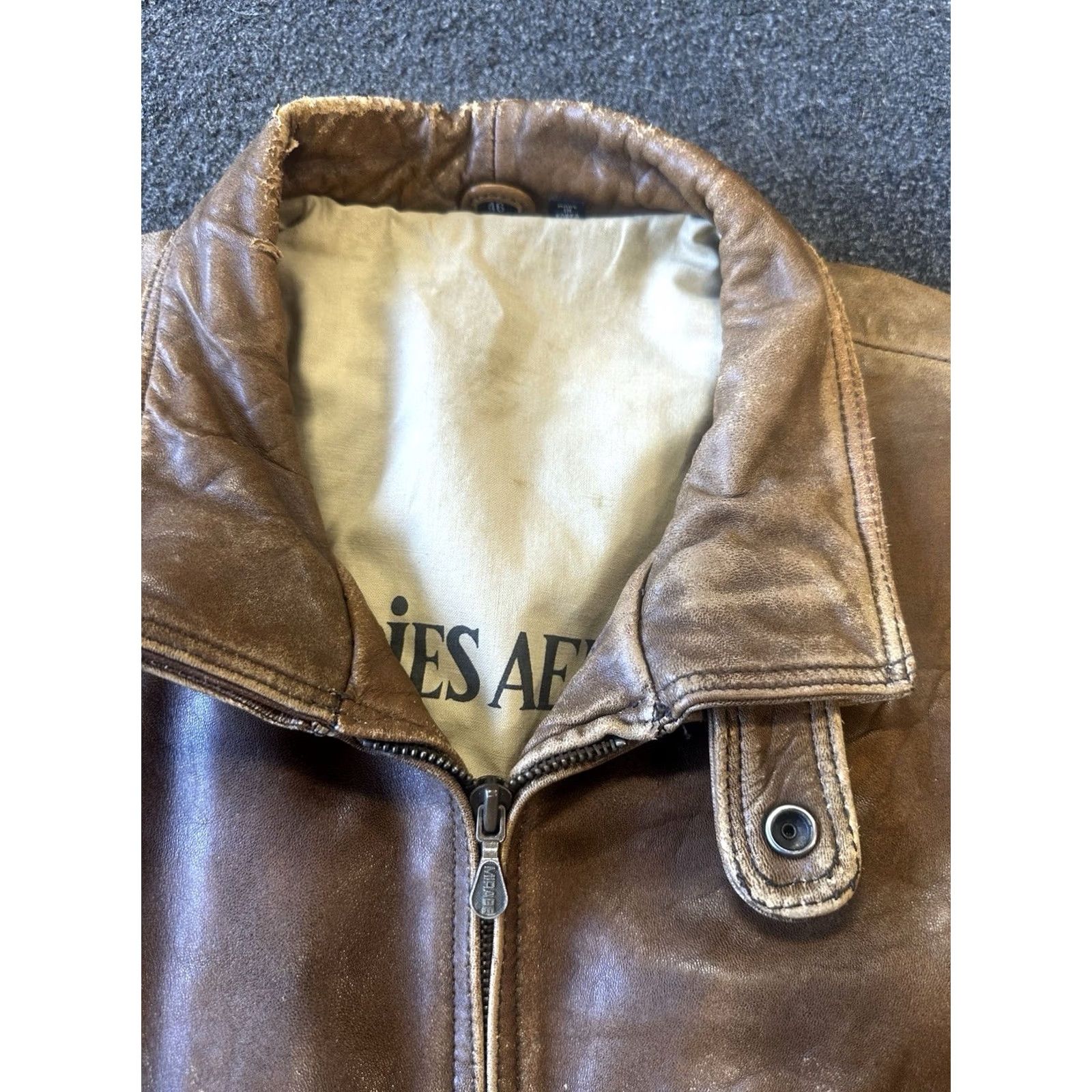 Vintage VINTAGE Mirage Distressed Flight Bomber Jacket Leather Rust Brown 80s Size 46 Mens Jacket Size US S / EU 44-46 / 1 - 4 Thumbnail