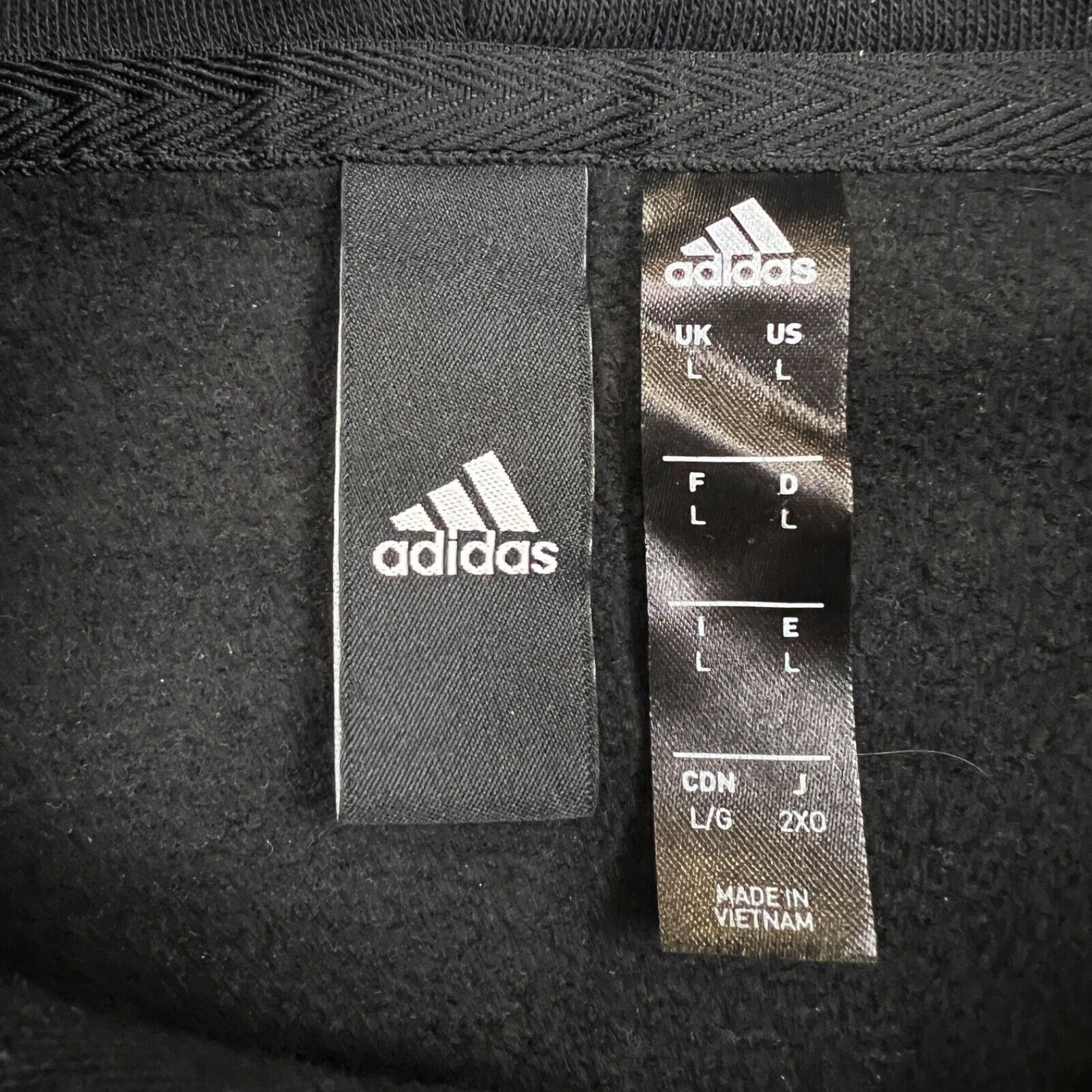 Adidas × Vintage Adidas Hoodie Large Essentials Spell Out Hooded Sweatshirt Size US L / EU 52-54 / 3 - 4 Thumbnail