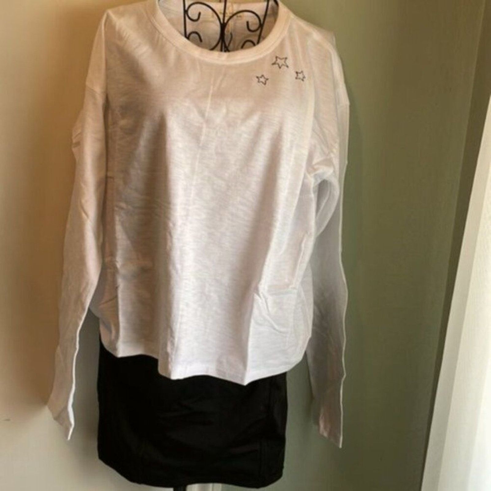 Rag & Bone rag & bone Cotton Scribble Star Tee white size 12 Size XL / US 12-14 / IT 48-50 - 3 Thumbnail