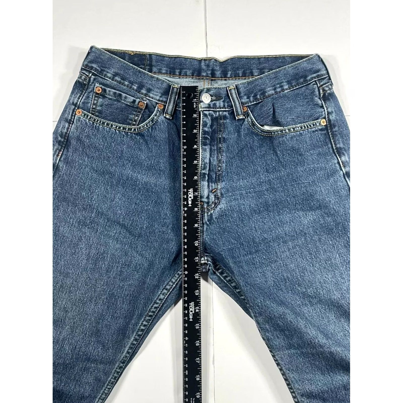 Levi's LEVI'S Jeans Men’s 33Wx30L Blue Strauss 505 Straight Long Denim 100% Cotton Jeans Mens Regular Size US 33 - 4 Thumbnail