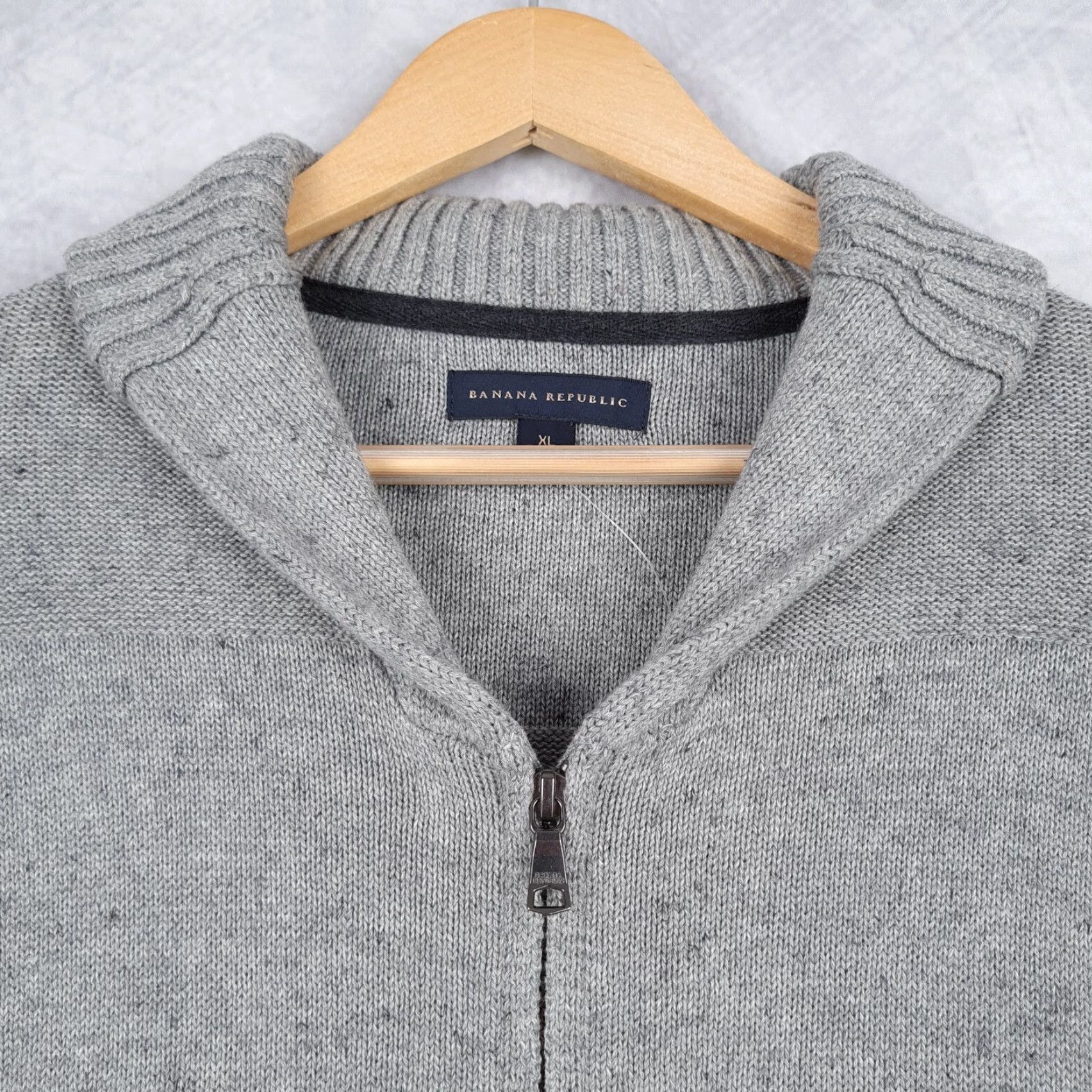 Banana Republic Banana Republic Cardigan Sweater Mens XL Gray Full Zip Shawl Collar Pockets NWT Size US XL / EU 56 / 4 - 5 Thumbnail