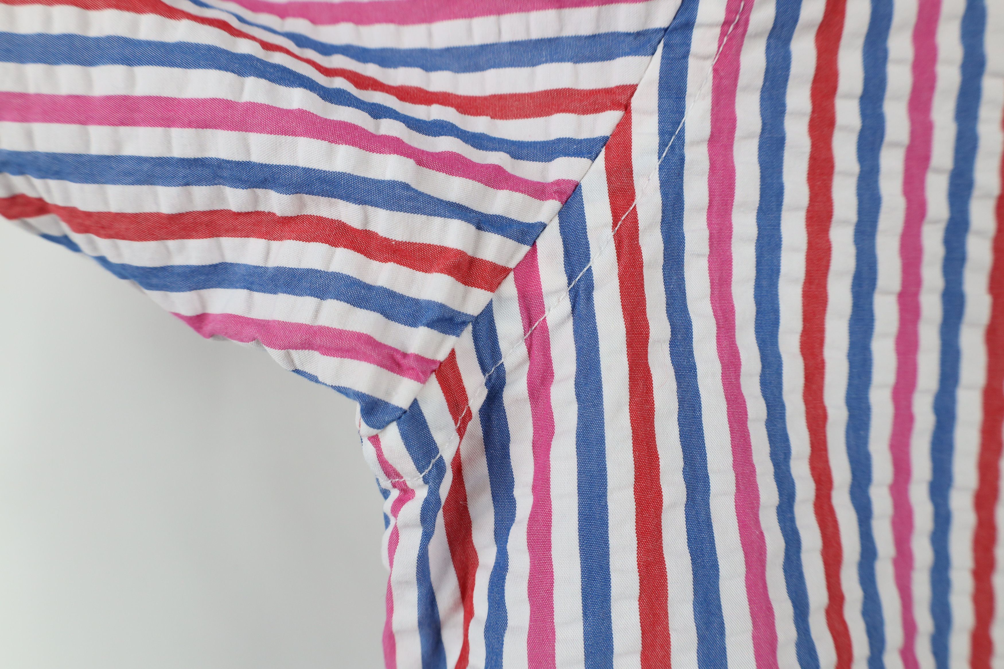 Lands' End × Vintage Vintage Lands End Fit Striped Seer Sucker Button Down Shirt Size US L / EU 52-54 / 3 - 5 Thumbnail