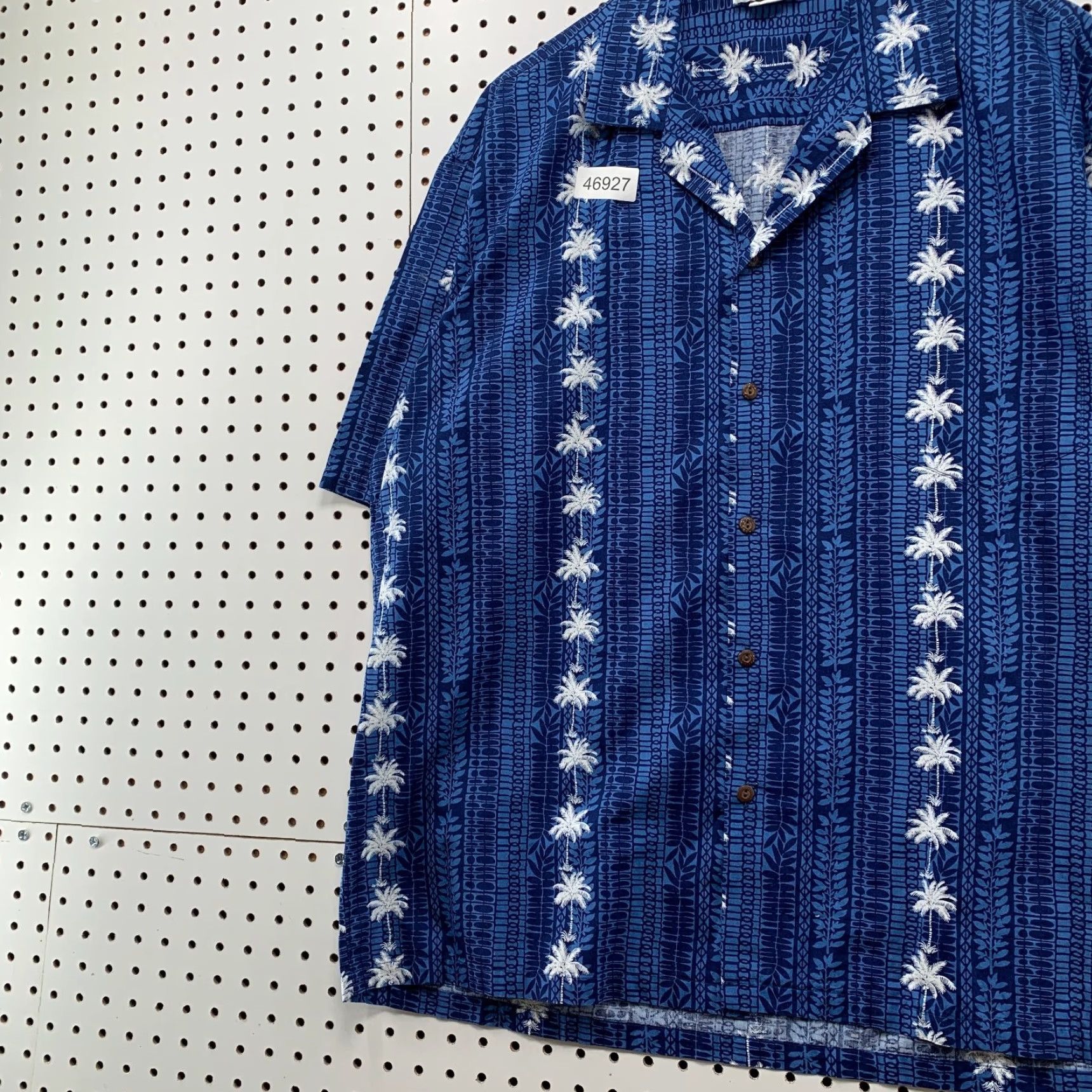Vintage VINTAGE Pacific Button-Up Shirt Mens 2XL Blue 100% Cotton 80s Hawaiian Palm Floral Shirt Size US XXL / EU 58 / 5 - 6 Thumbnail